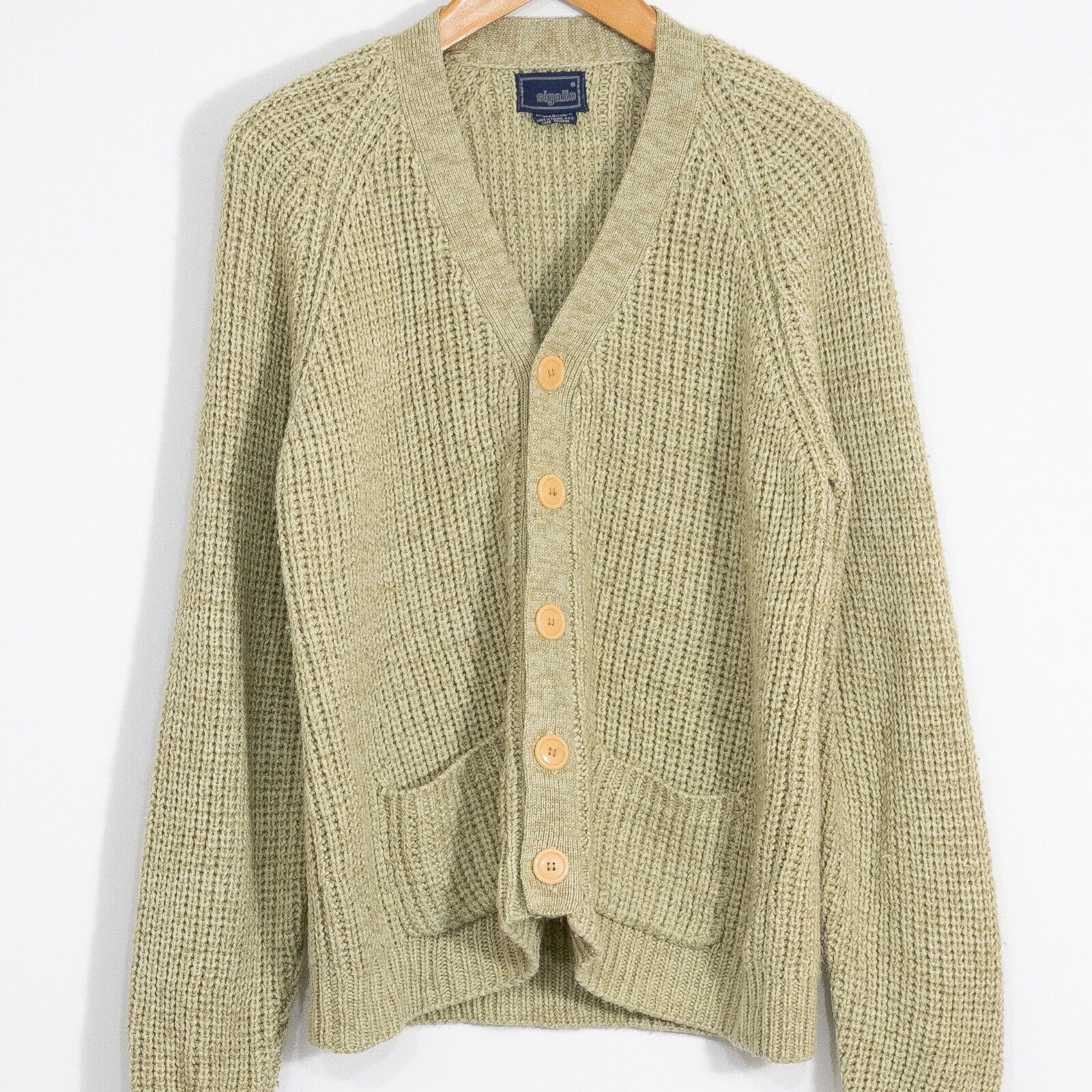 Vintage Vintage Acrylic Cardigan Sweater Mens Medium - Medium Gauge Size US M / EU 48-50 / 2 - 2 Thumbnail