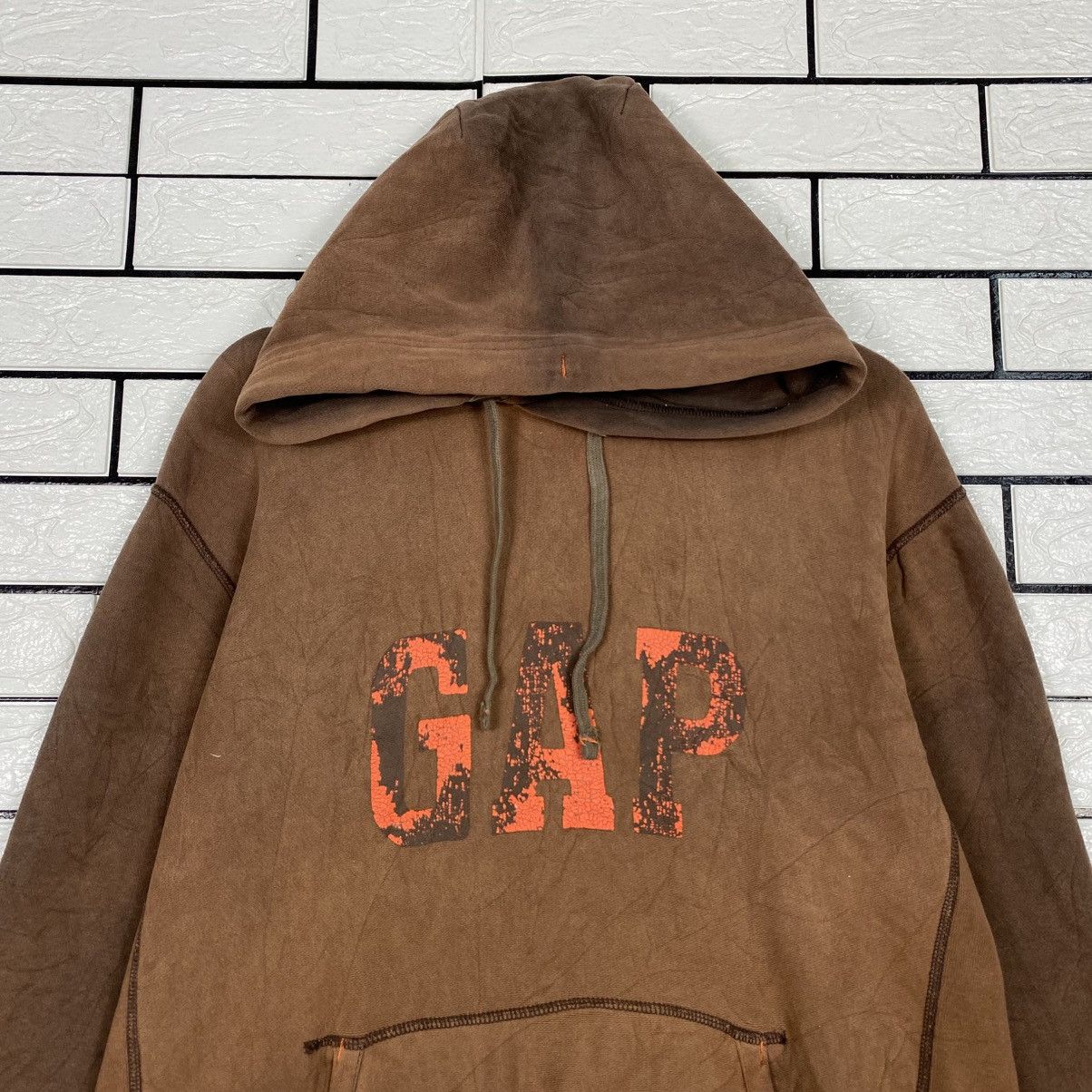 Japanese Brand Trashed Distressed Punk Design Hoodie Gap Big Logo Size US XL / EU 56 / 4 - 4 Thumbnail