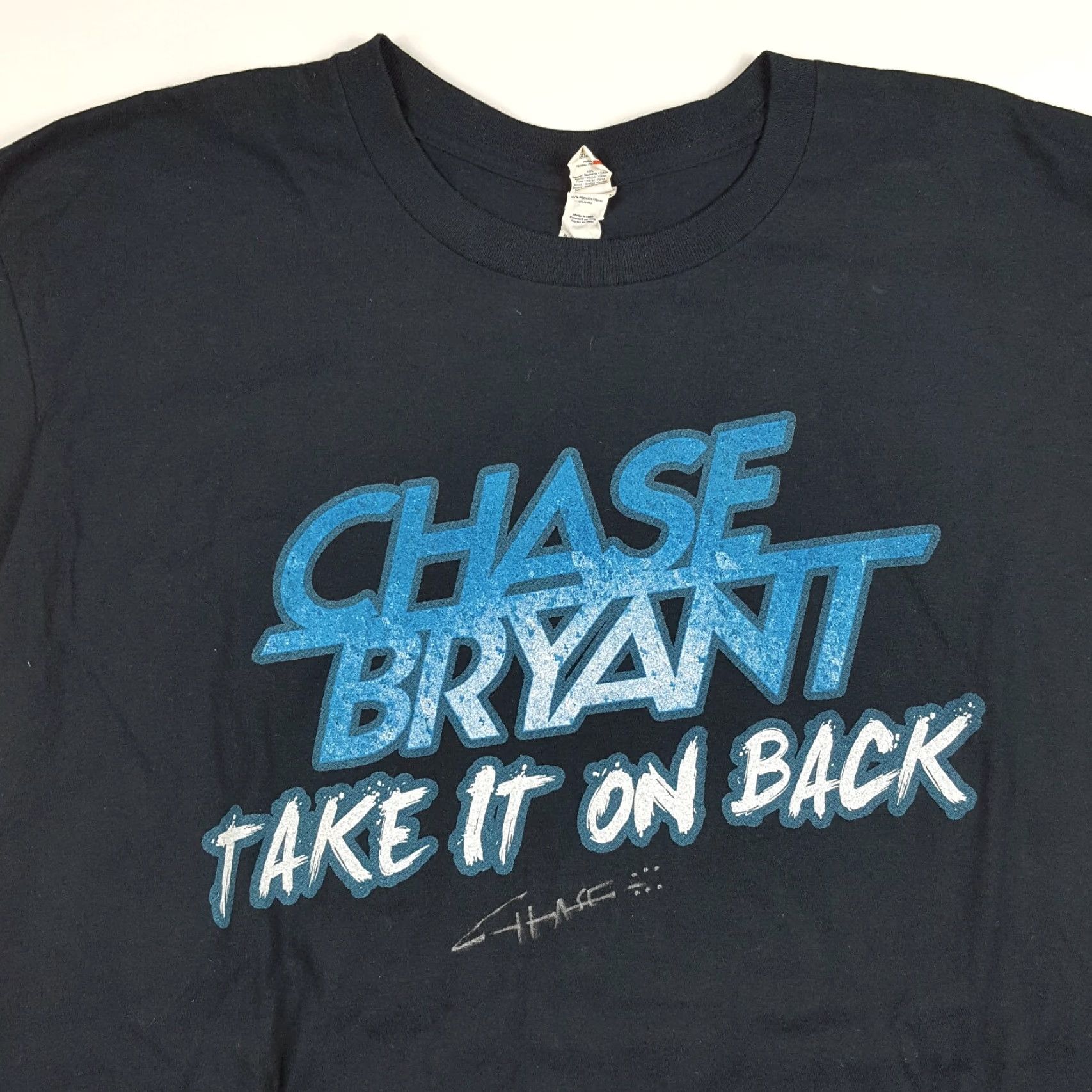 Anvil VINTAGE Chase Bryant SIGNED Men's Size XL Band Tour Concert Music T Shirt Size US XL / EU 56 / 4 - 2 Thumbnail