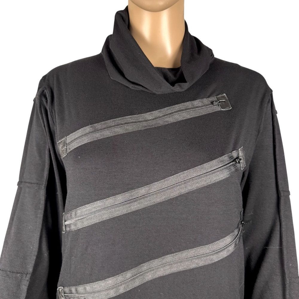 Other Mardana NYC Black High Neck Zip Details Tunic Size S Size S / US 4 / IT 40 - 2 Thumbnail