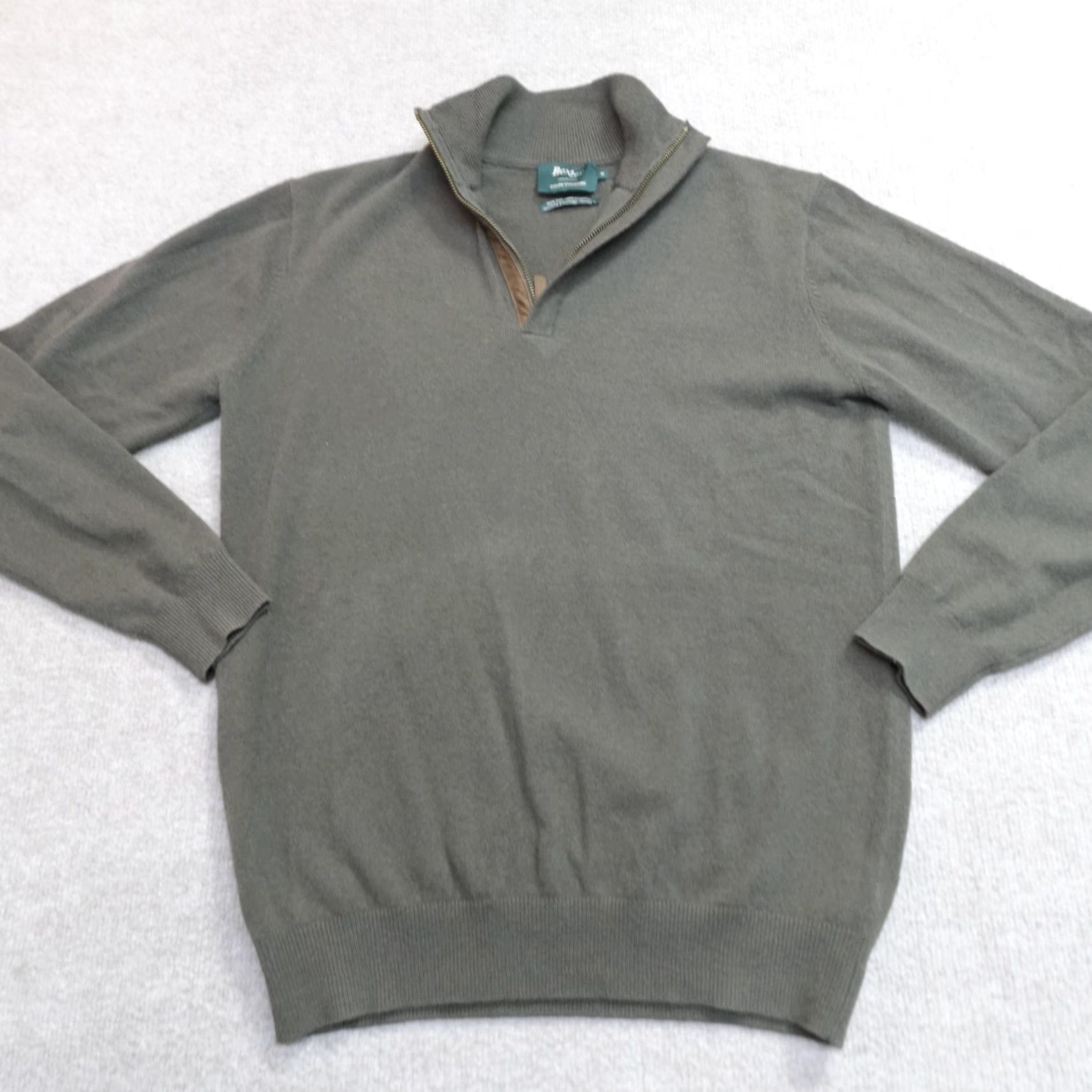 Vintage VINTAGE Bexley Sweater Men M Green Solid 1/4 Zip Wool Pullover - Size US M / EU 48-50 / 2 - 2 Thumbnail