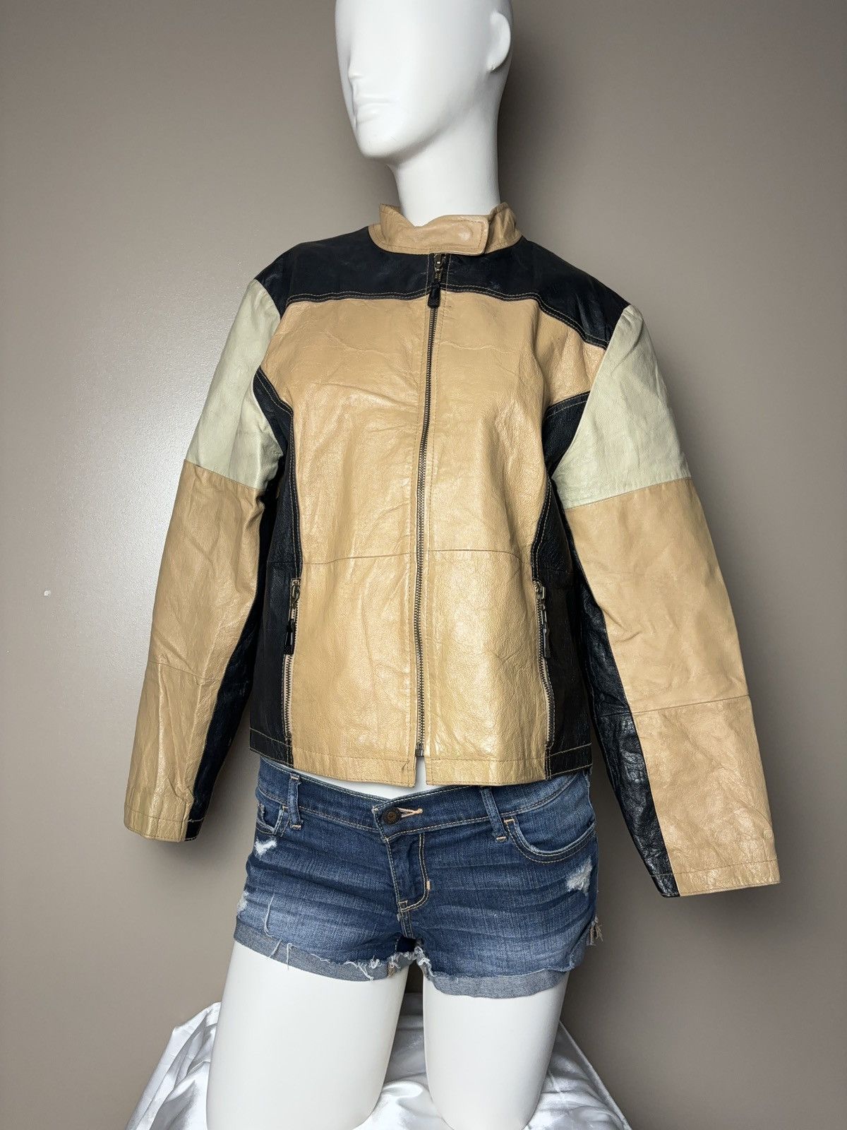 Other Leather Moto Racing style vintage jacket Size L / US 10 / IT 46 - 1 Thumbnail