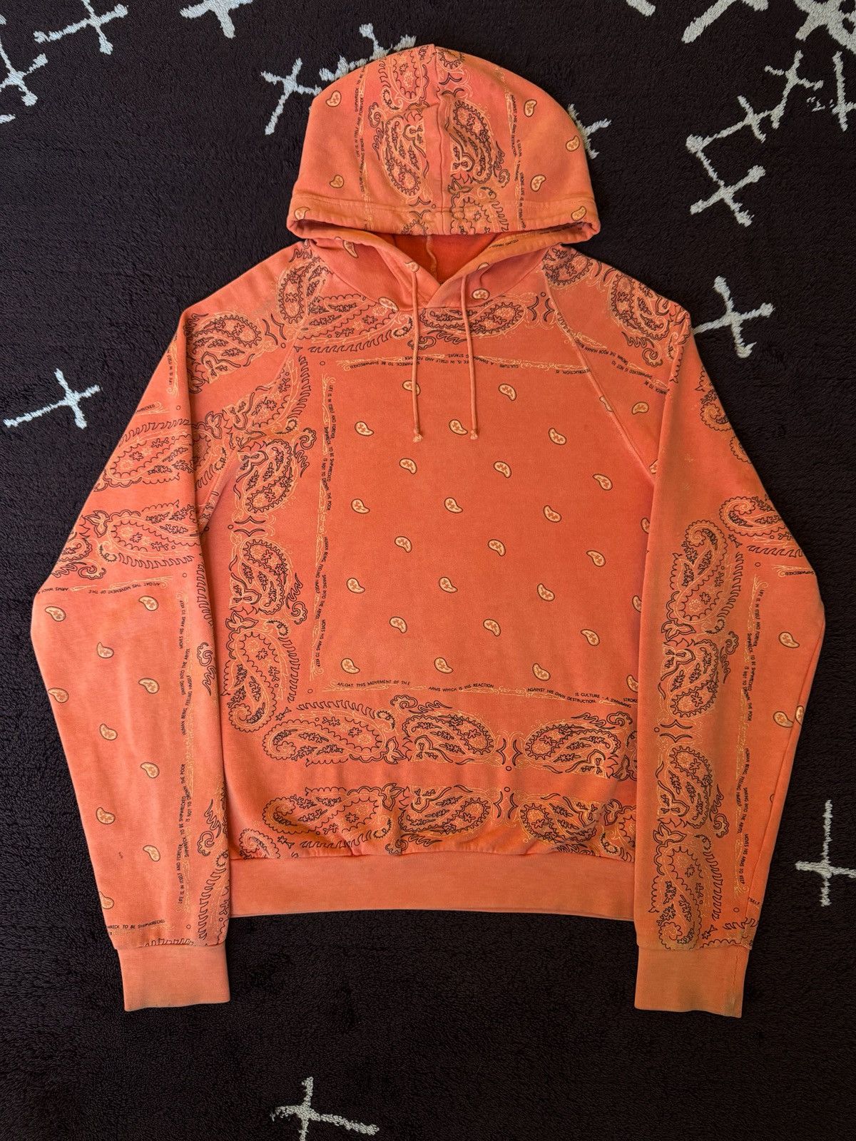 Raf Simons Raf Simons AW2004-2005 orange paisley hoodie Size US L / EU 52-54 / 3 - 1 Thumbnail
