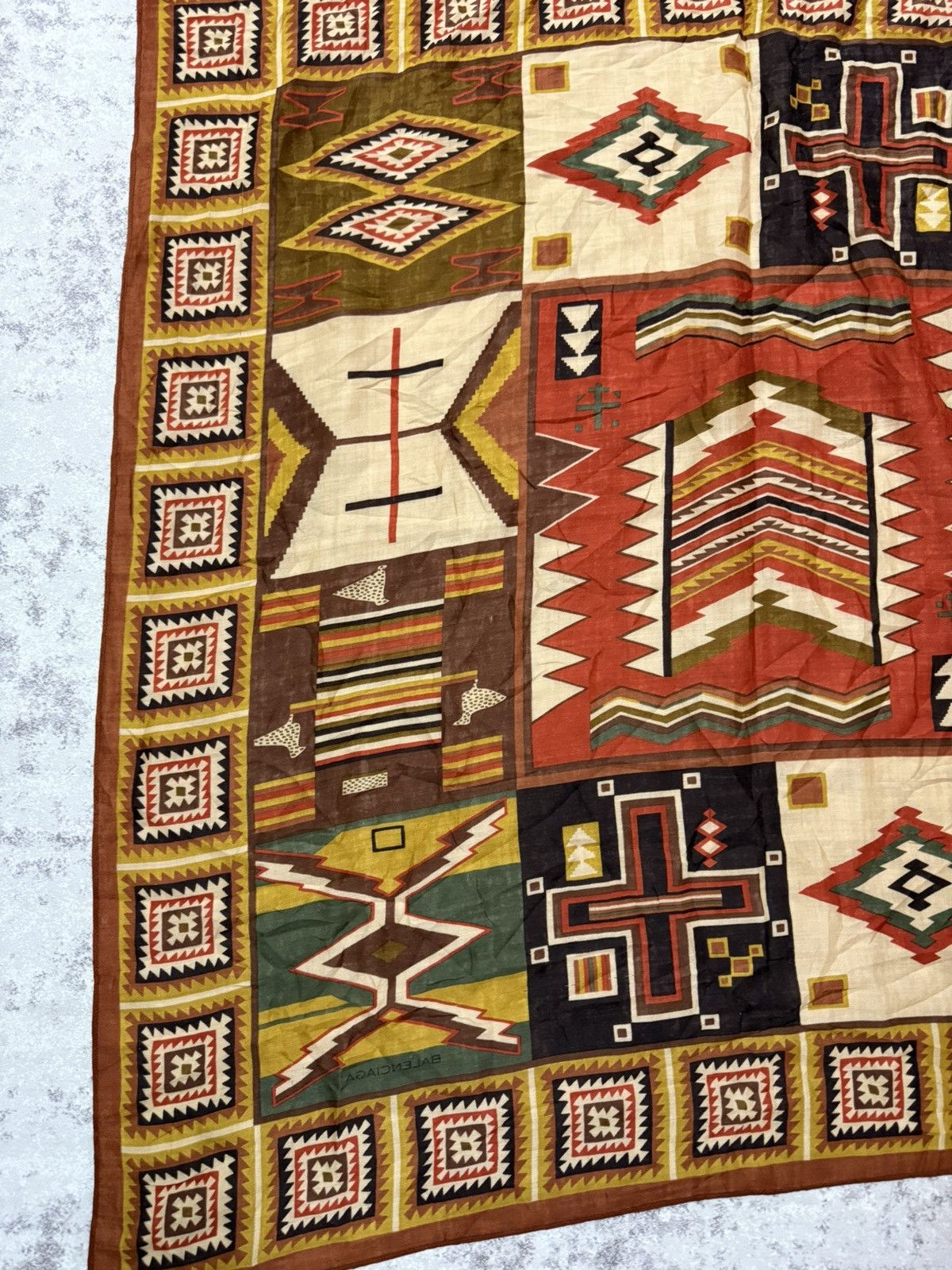 Balenciaga Vintage 90s Balenciaga American Indian Germantown Rug Wool Size ONE SIZE - 11 Thumbnail