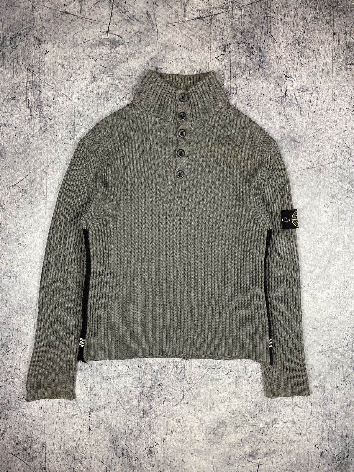 Massimo Osti Vintage 00s Stone Island Massimo Osti Wool Knitted Sweater Size US L / EU 52-54 / 3 - 2 Thumbnail