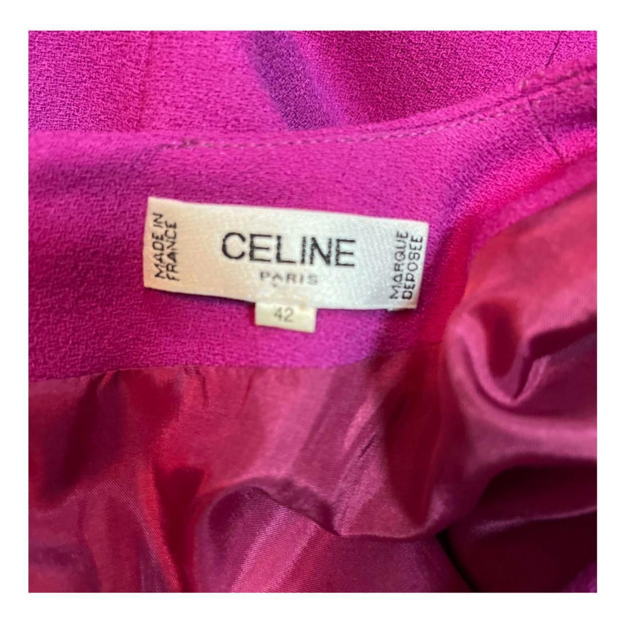 Celine Celine 3/4 Sleeve Pink LS Shift Dress w Gold Metal Buckle Size M / US 6-8 / IT 42-44 - 6 Thumbnail