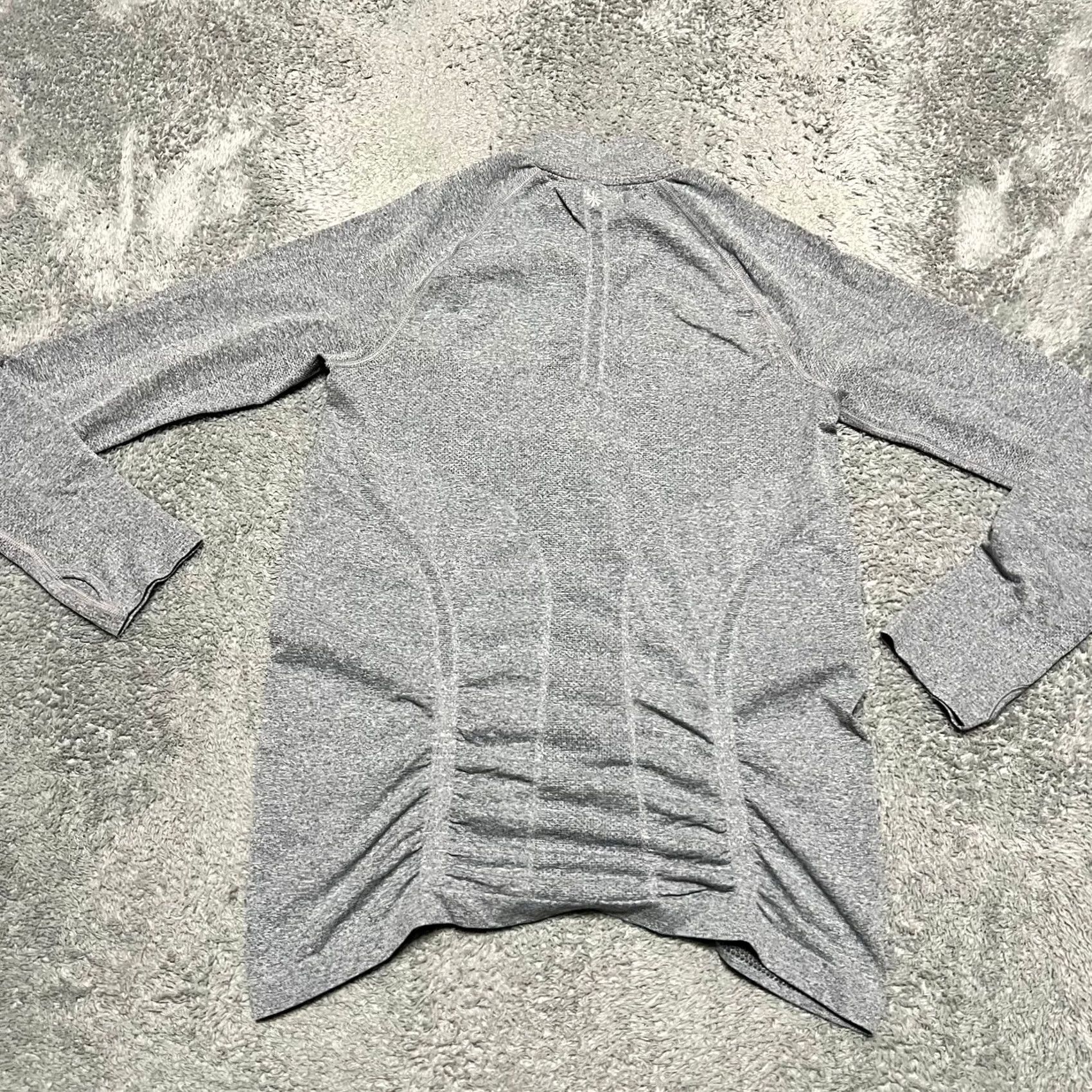 Athleta Athleta Shirt Womens Large Fast Track 1/4 Zip Ruched Long Sleeve Gray Pullover Size L / US 10 / IT 46 - 3 Thumbnail