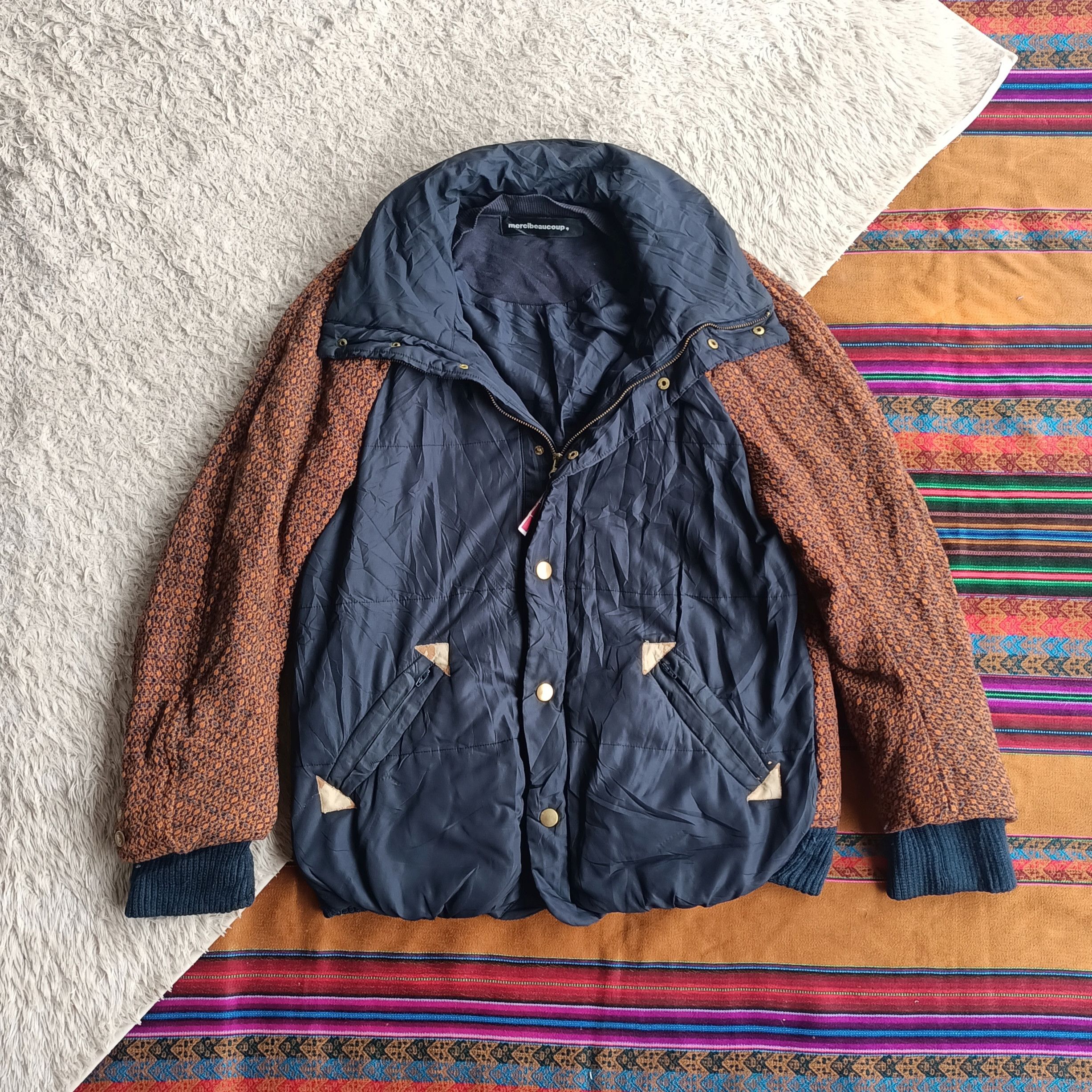 mercibeaucoup Mercibeaucoup double zip two tone winter jacket issey miyake Size US M / EU 48-50 / 2 - 2 Thumbnail
