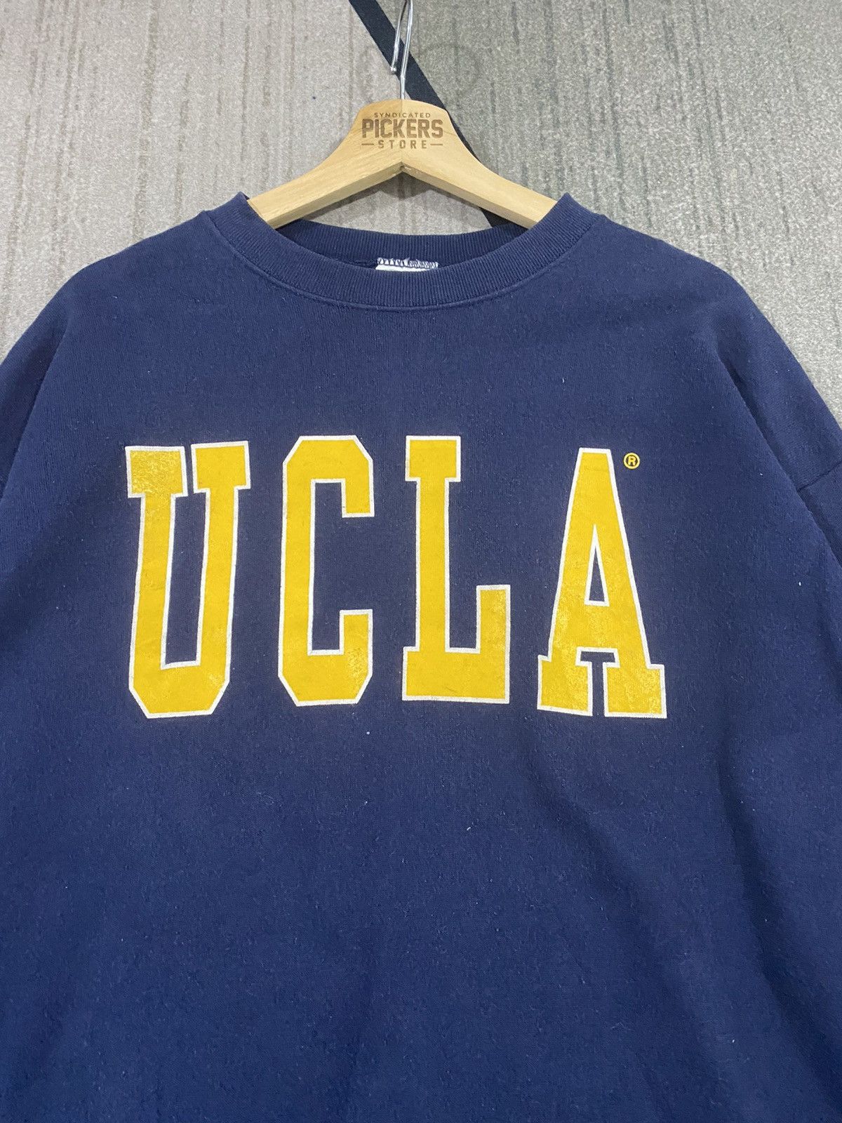 Tultex × Vintage Vintage UCLA Sweatshirts Biglogo Spellout Pullover Crewneck Size US L / EU 52-54 / 3 - 3 Thumbnail