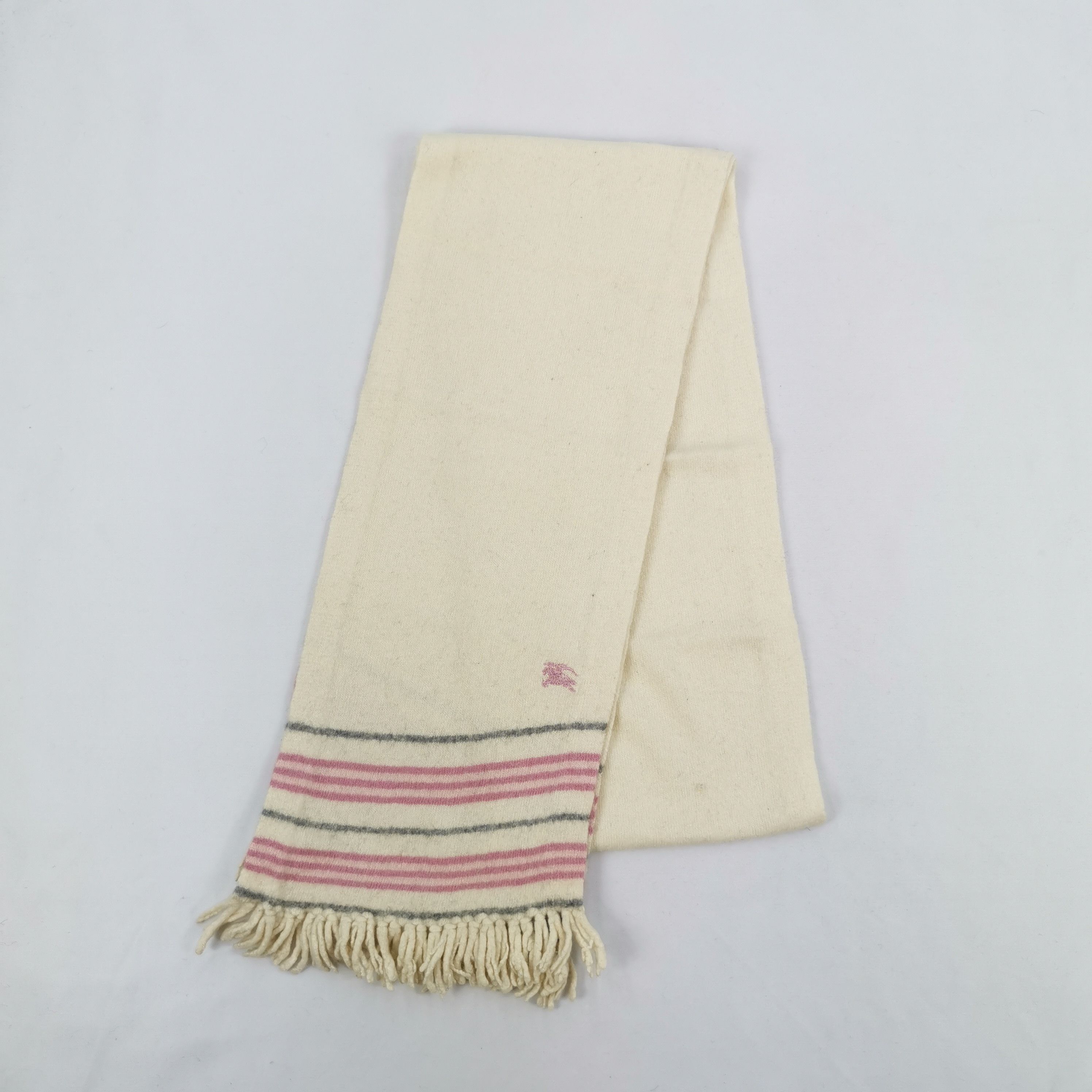 Burberry Vintage Burberry Wool Scarf Muffler Cashmere Scarves Size ONE SIZE - 3 Thumbnail