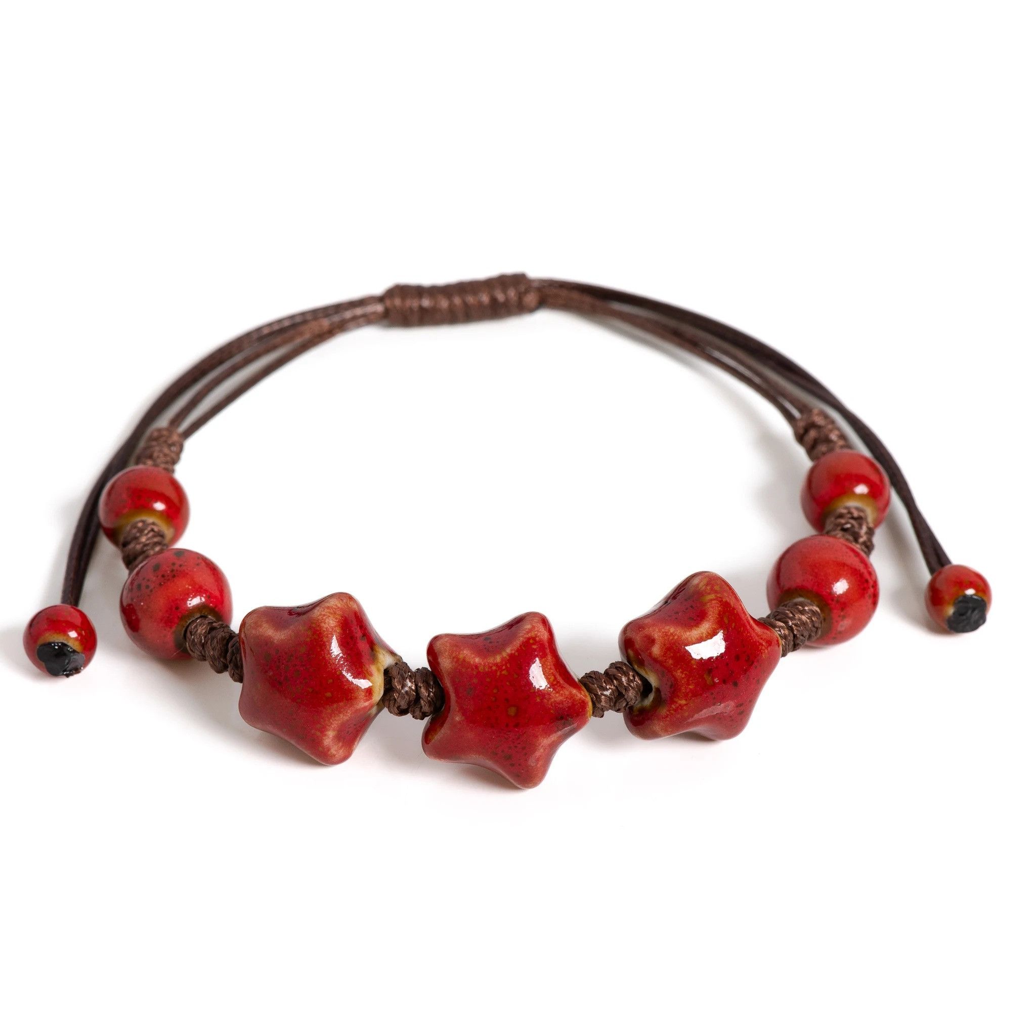 Handmade Star Ceramic Bracelet Handmade Jewelry Gift For Her Size ONE SIZE - 2 Thumbnail