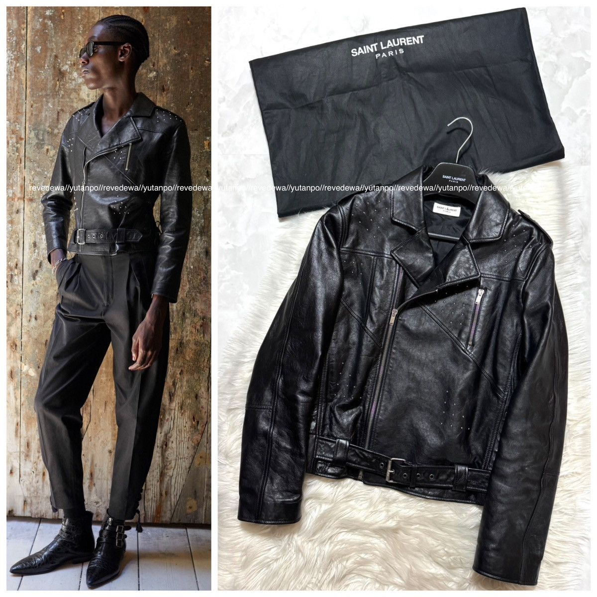 Saint Laurent Paris Saint Laurent Paris, dot studs, cropped leather Jacket Size US M / EU 48-50 / 2 - 1 Thumbnail
