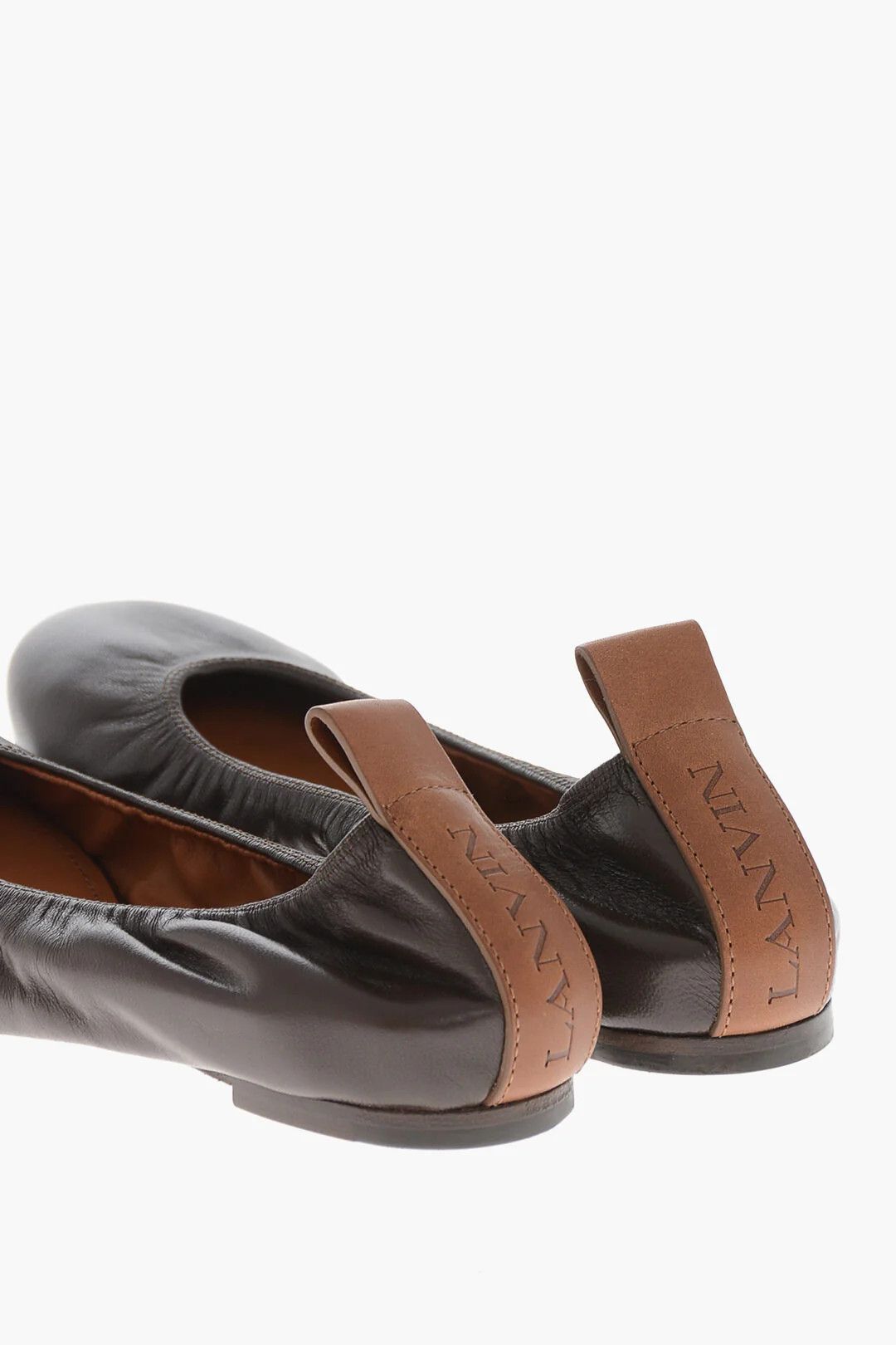 Lanvin og1mm0426 Leather Ballet Flats in Brown Size US 6 / IT 36 - 2 Thumbnail