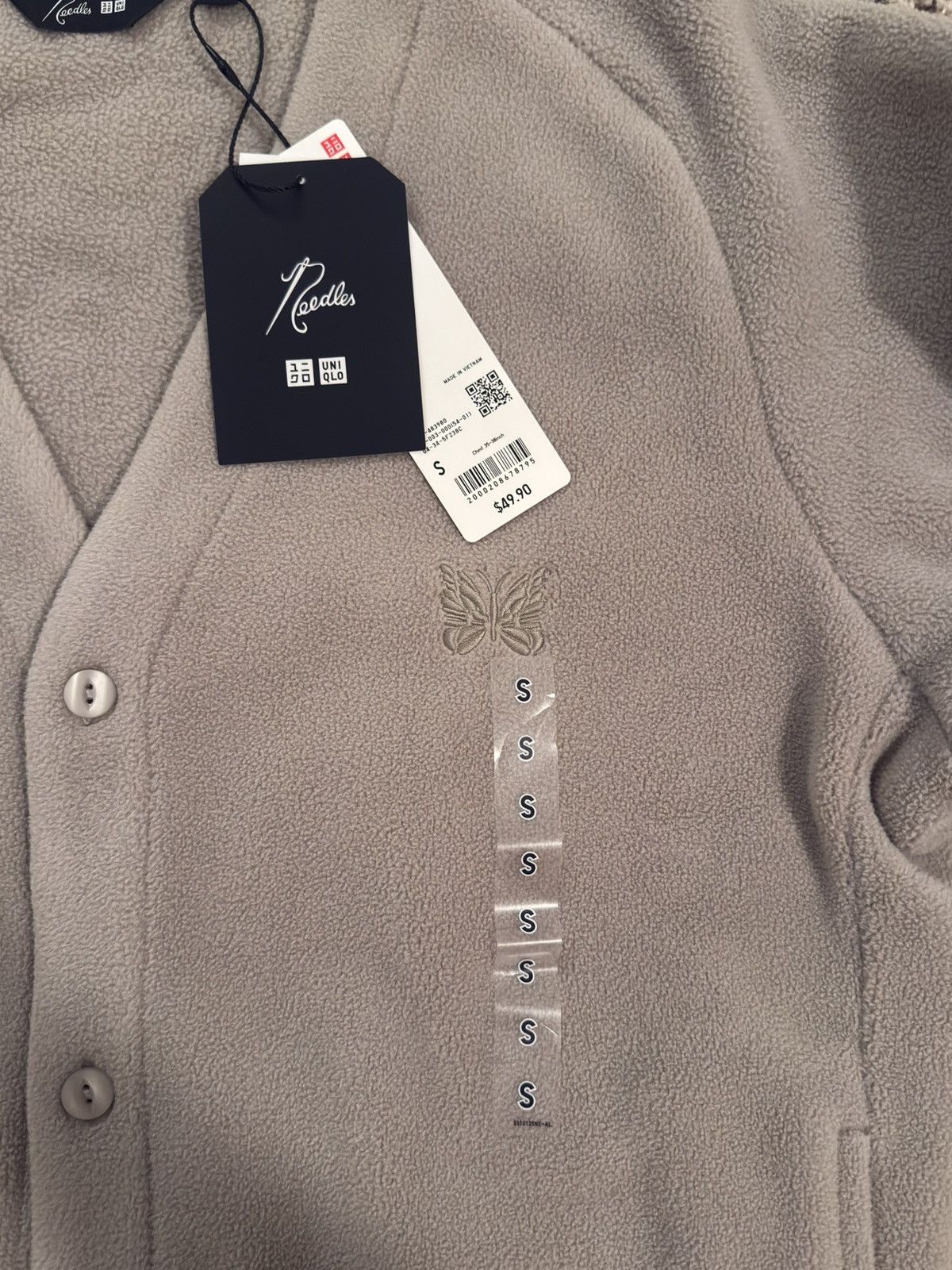 Needles × Uniqlo Uniqlo X Needles Fleece Cardigan Beige Size US S / EU 44-46 / 1 - 2 Thumbnail