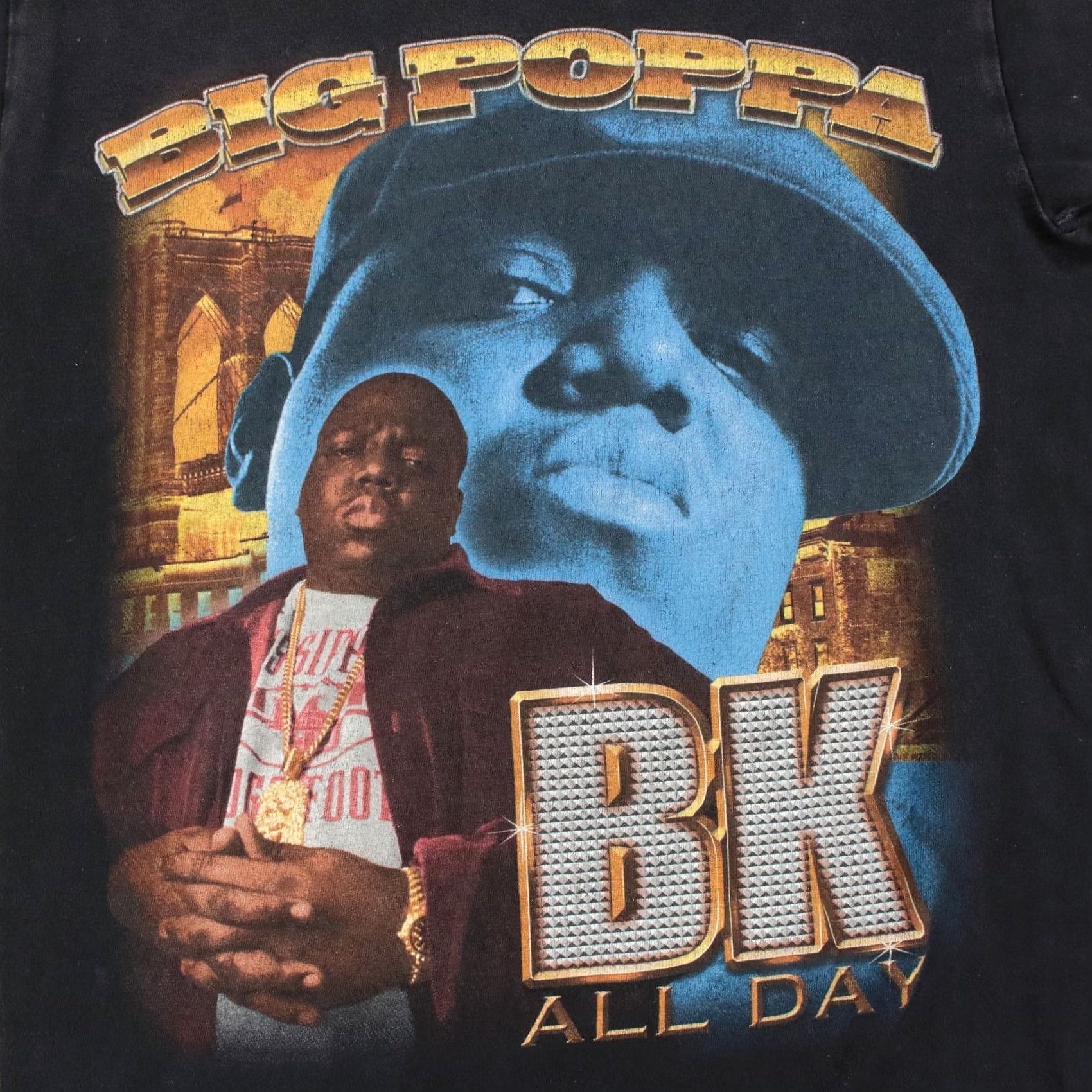 Vintage VINTAGE Notorious BIG Big Poppa BK All Day t-shirt SMALL rap tee 90s Gemrock Mens Size US S / EU 44-46 / 1 - 2 Thumbnail