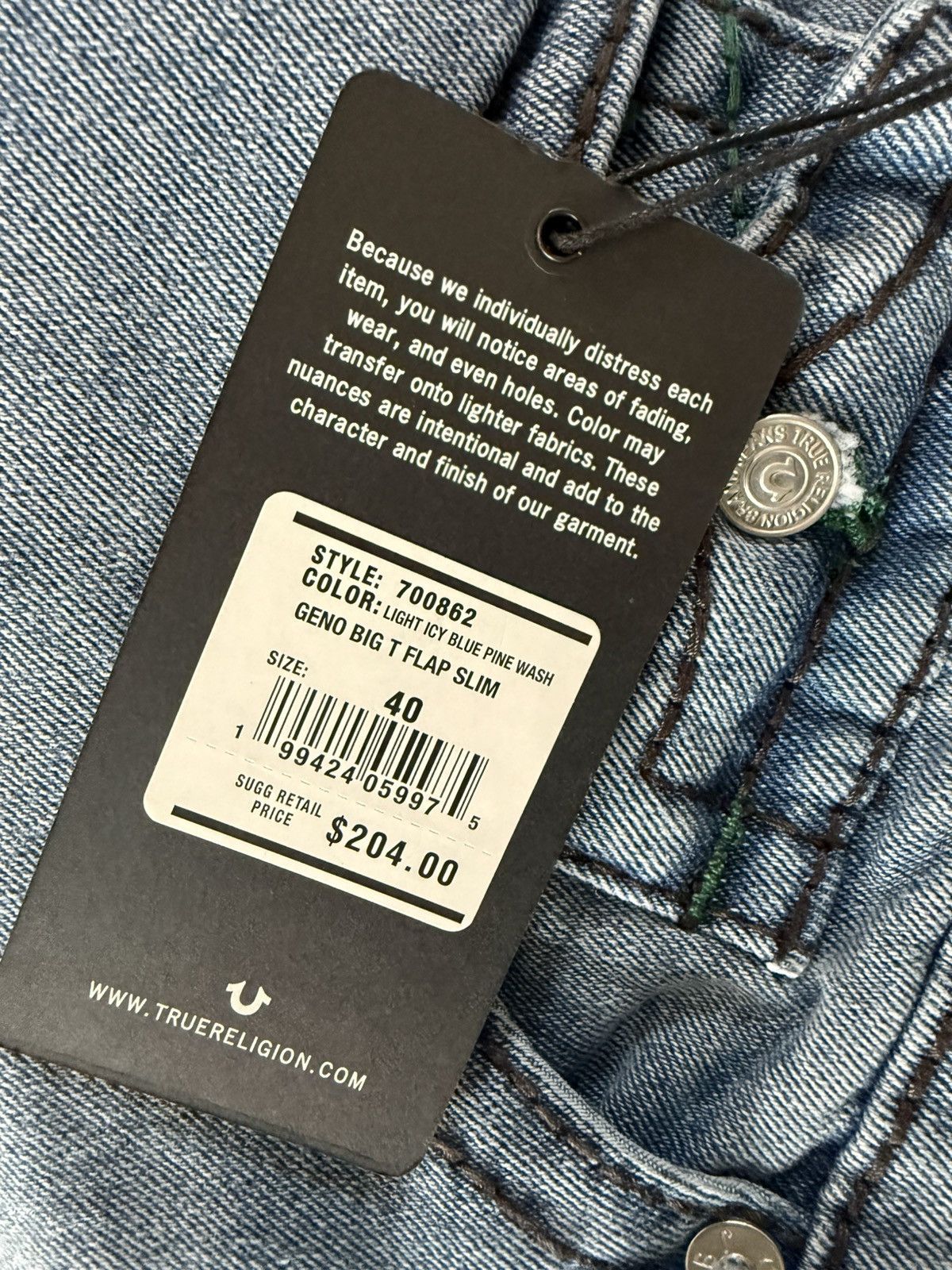 True Religion True Religion Geno Relaxed Slim Jeans Size US 40 / EU 56 - 5 Thumbnail