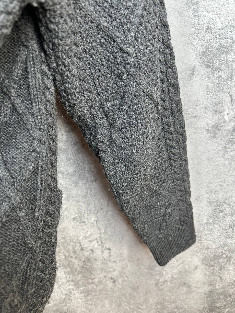 Vintage Blarney Woollen Mills Aran Full Zip Sweater Wool Knit Size US XL / EU 56 / 4 - 9 Thumbnail