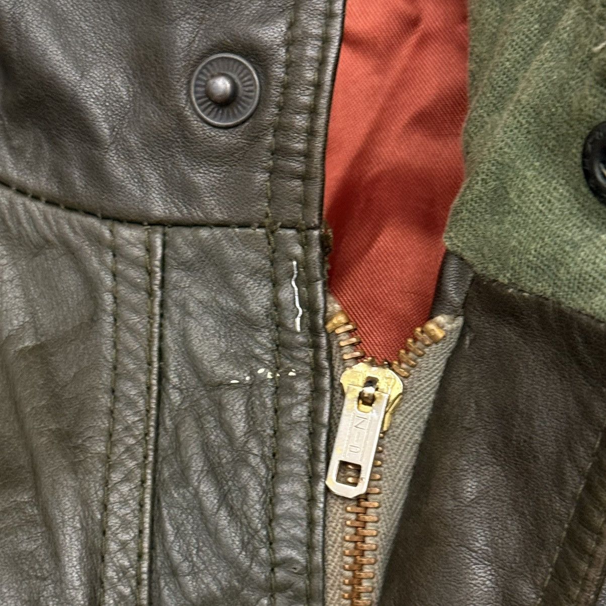 Vintage Vintage 90s Boxy Leather Avant Garde Japan Bomber Jacket Y2K Size US L / EU 52-54 / 3 - 10 Thumbnail