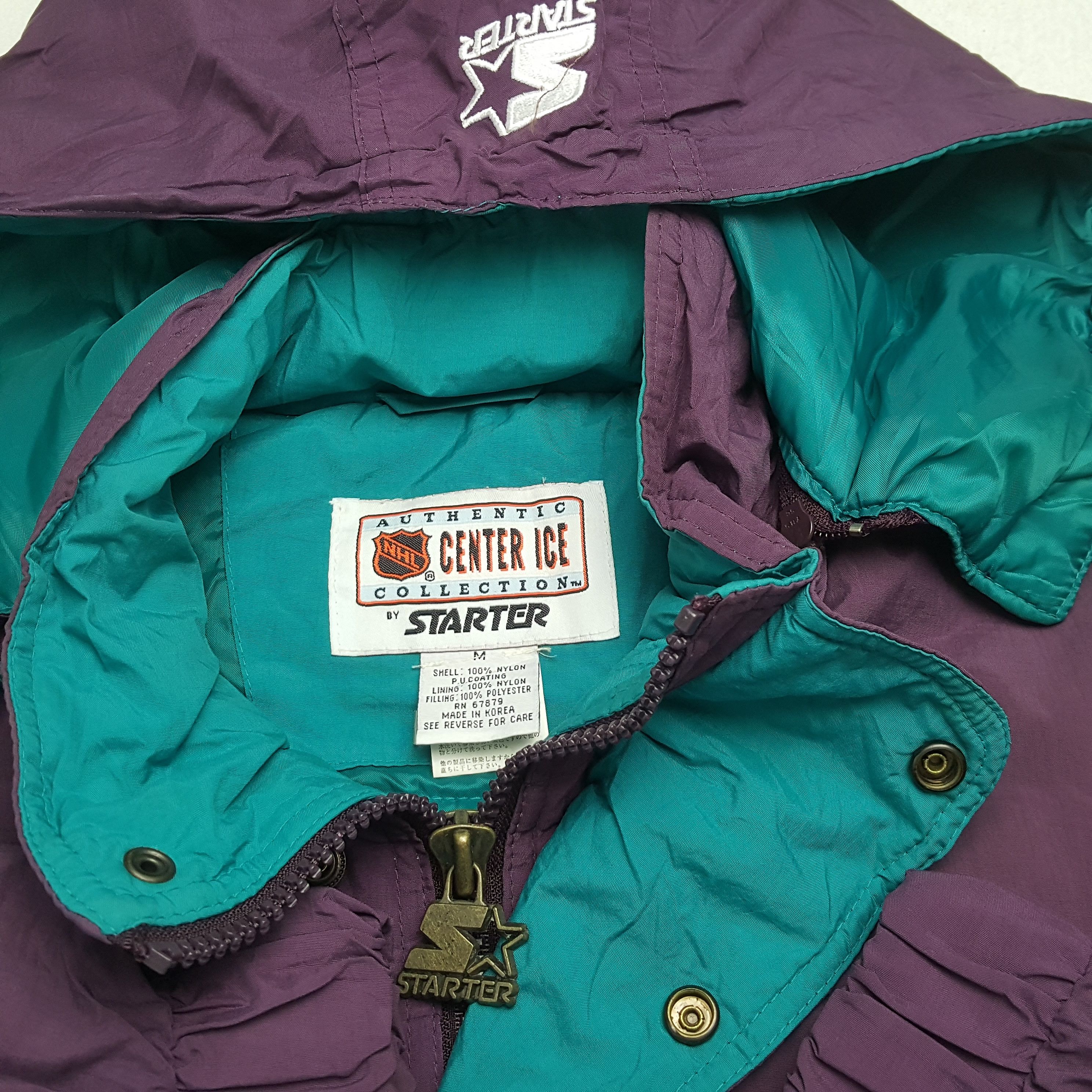 NHL × Starter × Vintage MIGHTY DUCKS NHL Hockey Ice Team Starter Jacket Size US XL / EU 56 / 4 - 10 Thumbnail