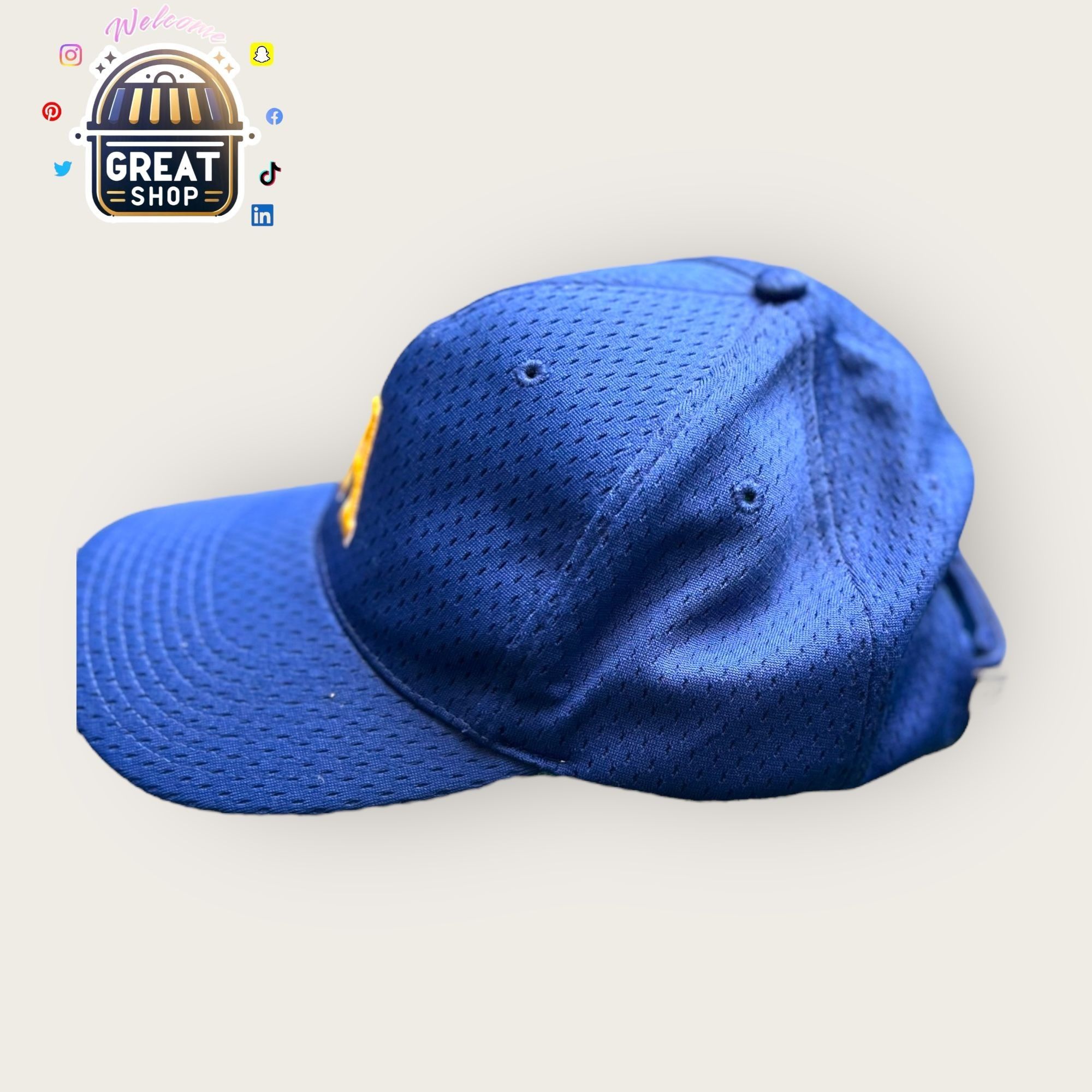 Other Adjustable Blue Sports Cap W/ Yellow JA Embroidery Breathabl Size ONE SIZE - 3 Thumbnail