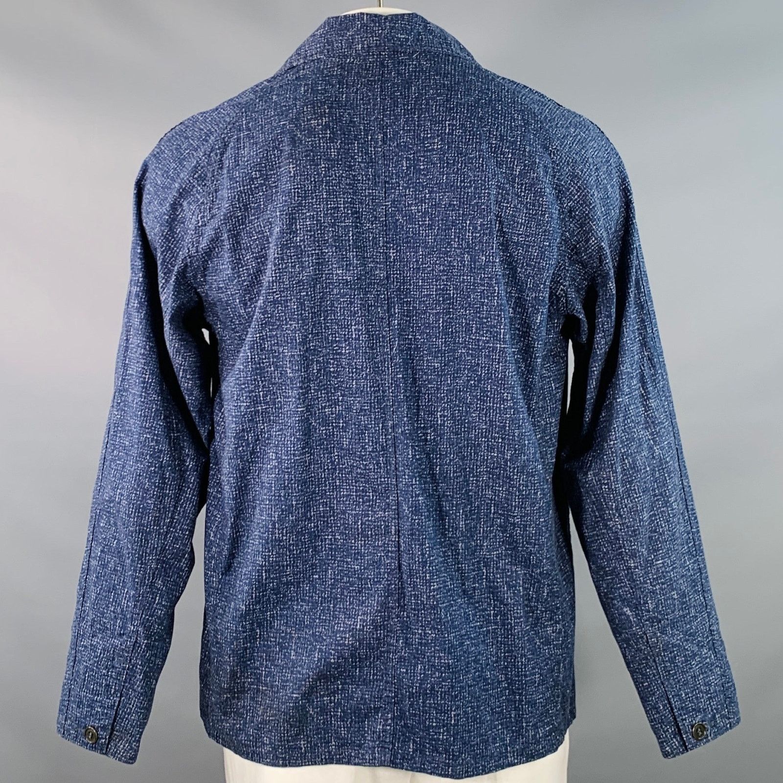 Other POST O'ALLS Size XL Navy Grey Marbled Cotton Shirt Jacket Size US XL / EU 56 / 4 - 4 Thumbnail