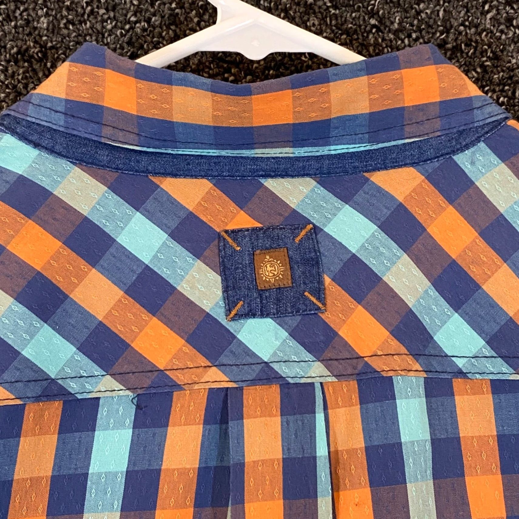 The Territory Ahead VINTAGE Territory Ahead Men's Shirt 2XL Plaid Casual Outdoor Long Sleeve Cotton Blue Orange Size US XXL / EU 58 / 5 - 7 Thumbnail