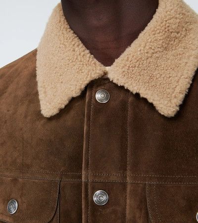 Tom Ford 8350USD Shearling-Trimmed Suede Trucker Jacket - Brown Size US L / EU 52-54 / 3 - 9 Thumbnail