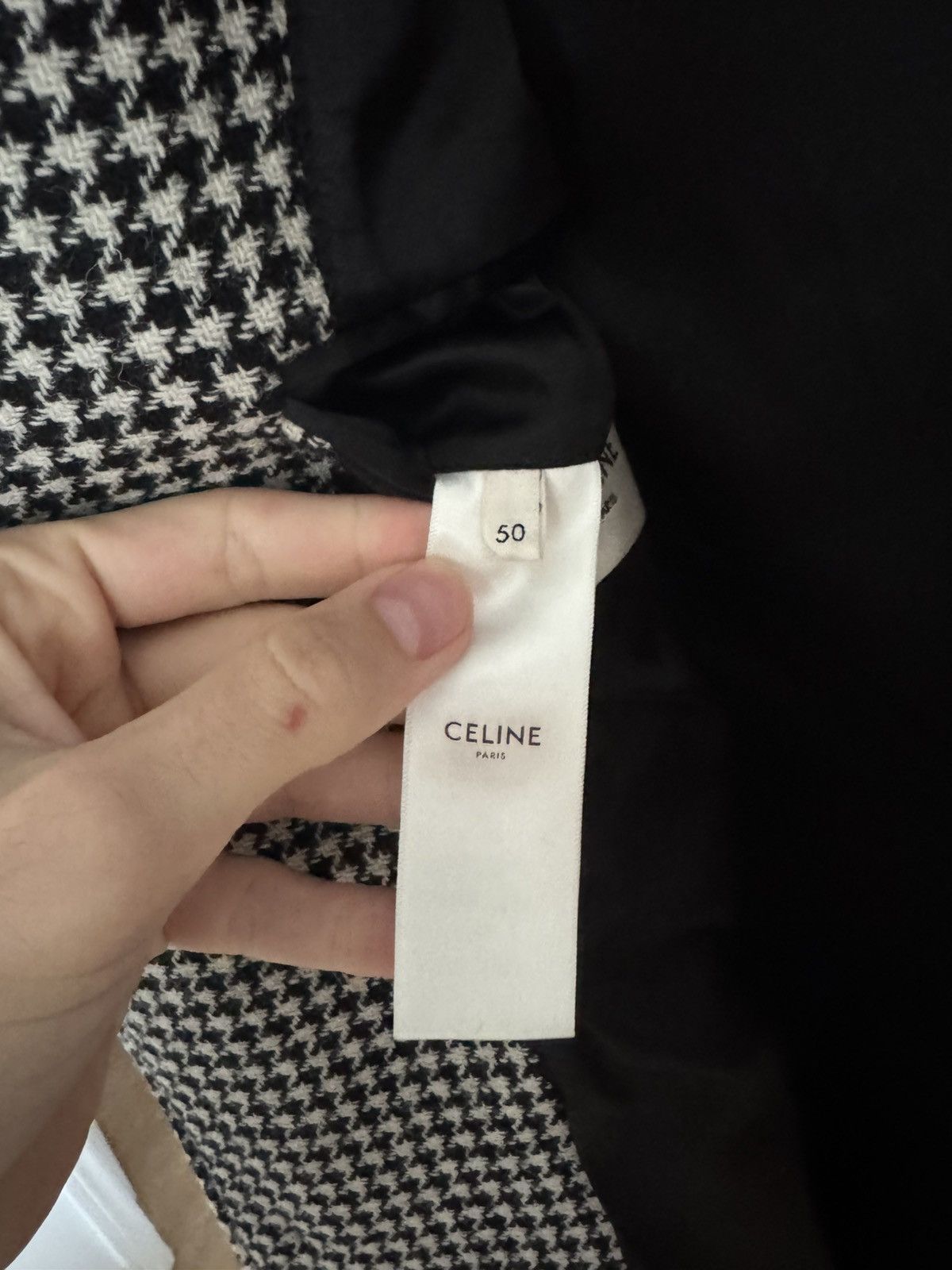 Celine × Hedi Slimane Houndstooth Coat Size US M / EU 48-50 / 2 - 6 Thumbnail