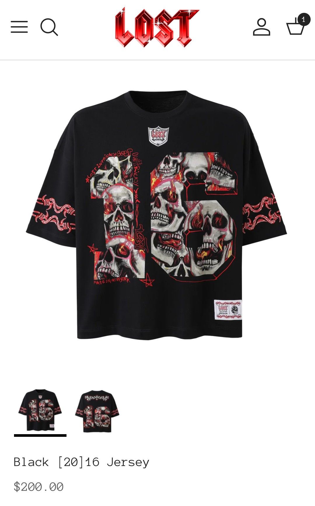 LOST INTRICACY LOST INTRICACY 2016 BLACK JERSEY Size US M / EU 48-50 / 2 - 1 Thumbnail