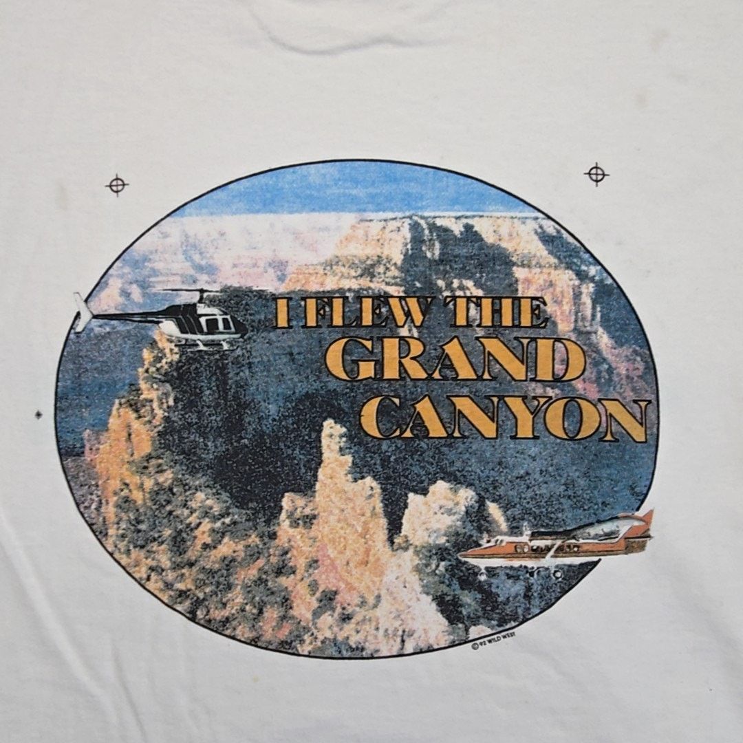 Vintage Vintage Grand Canyon Shirt White L Cropped Test Print Tee Size L / US 10 / IT 46 - 2 Thumbnail