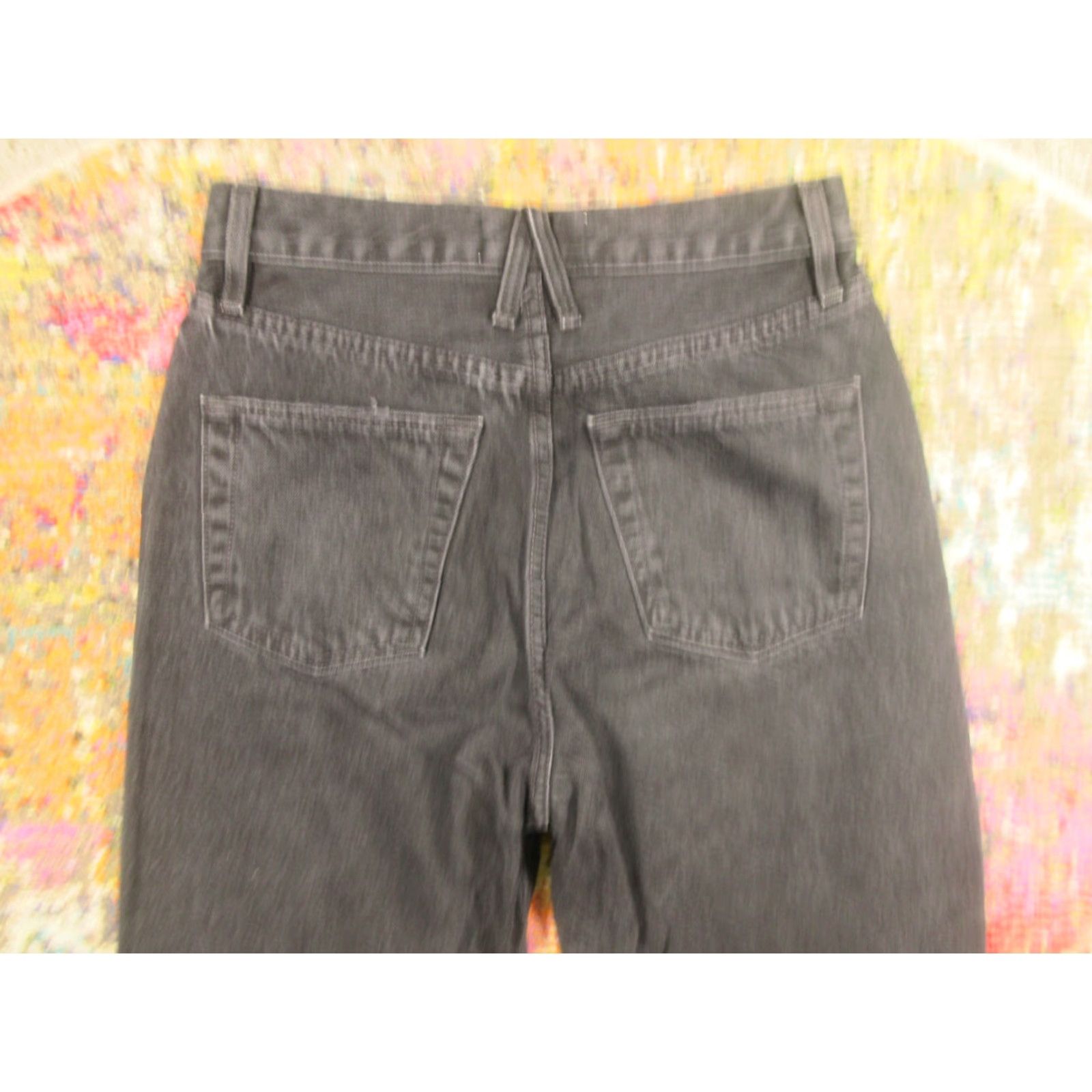SLVRLAKE SLVRLAKE Jeans Womens 27 London Distressed Straight Cropped 100% Cotton Black Denim Size 27" / US 4 / IT 40 - 4 Thumbnail