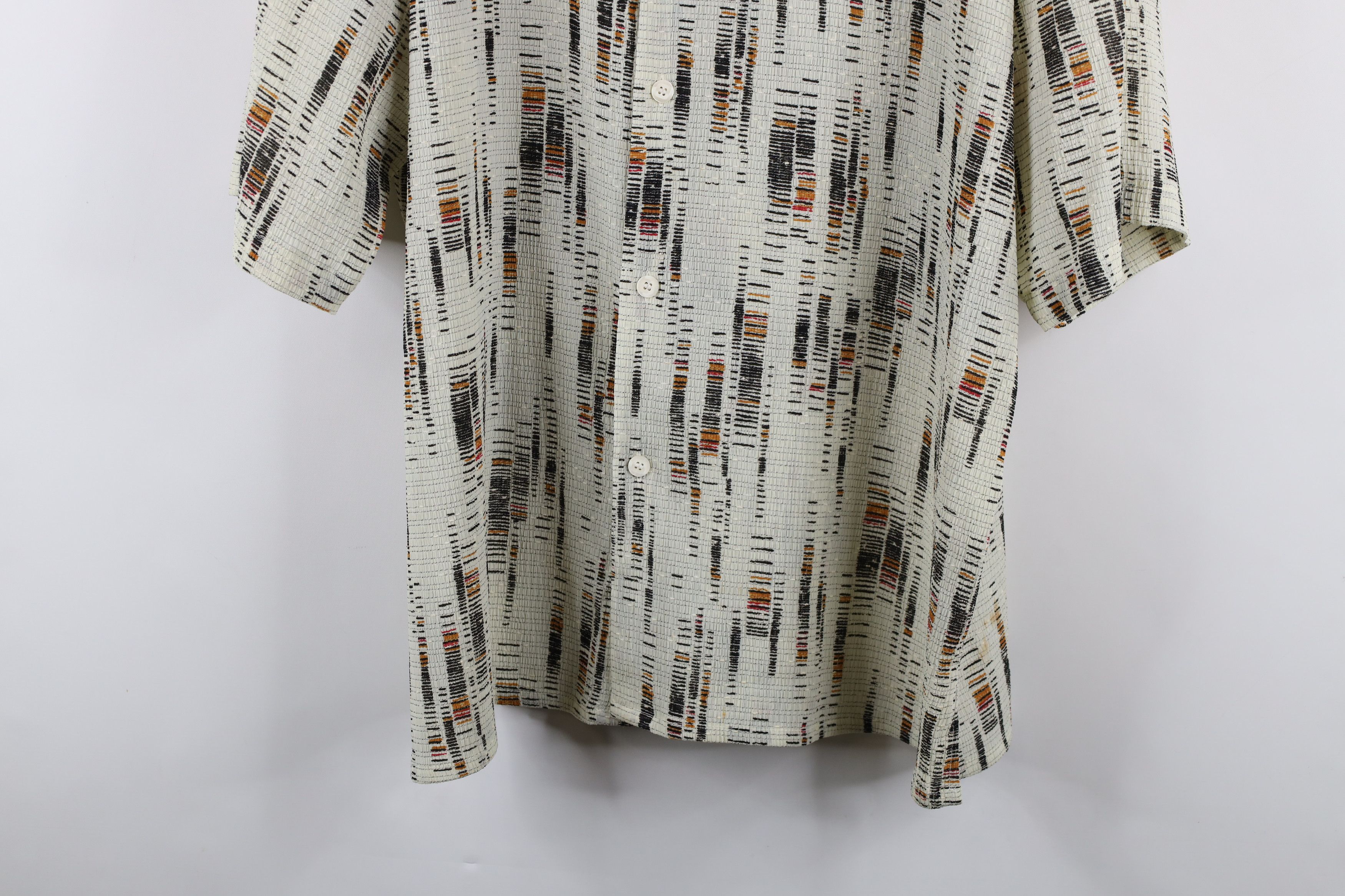 Vintage Vintage 90s Streetwear Hemp Blend Knit Baggy Button Shirt Size US XL / EU 56 / 4 - 3 Thumbnail