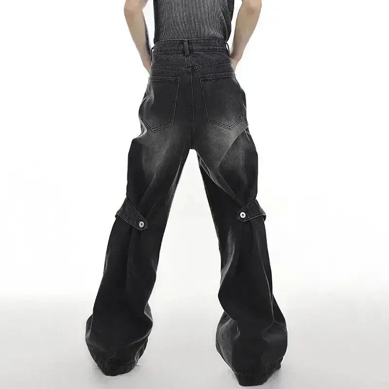 Japanese Brand Deconstruct Wide Leg Washed Jeans Pants y2k Size US 32 / EU 48 - 3 Thumbnail