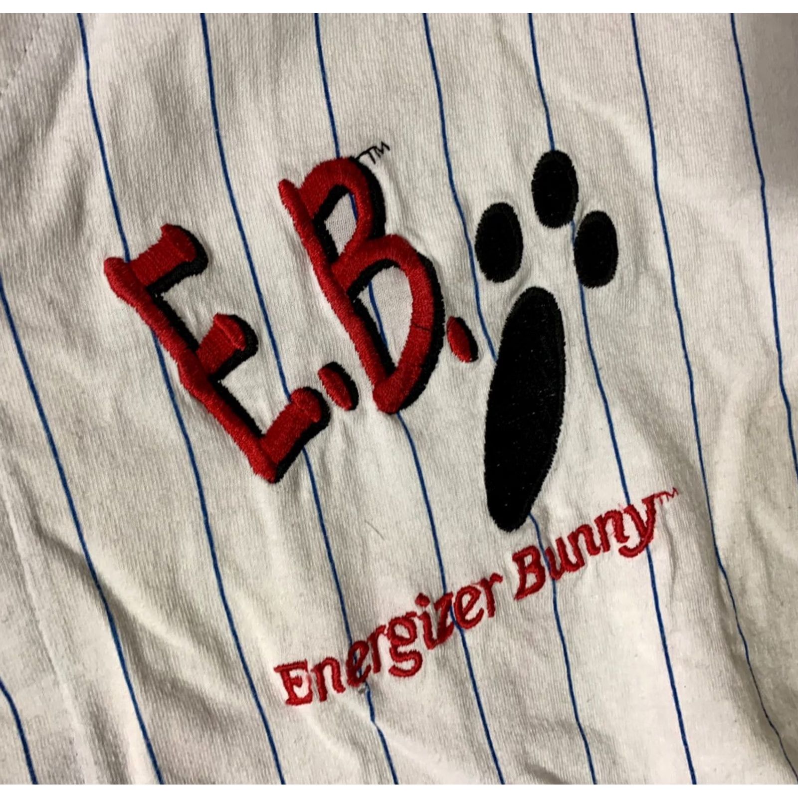 Vintage VINTAGE 90s Energizer Bunny Men's Baseball Jersey White XL Size US XL / EU 56 / 4 - 3 Thumbnail