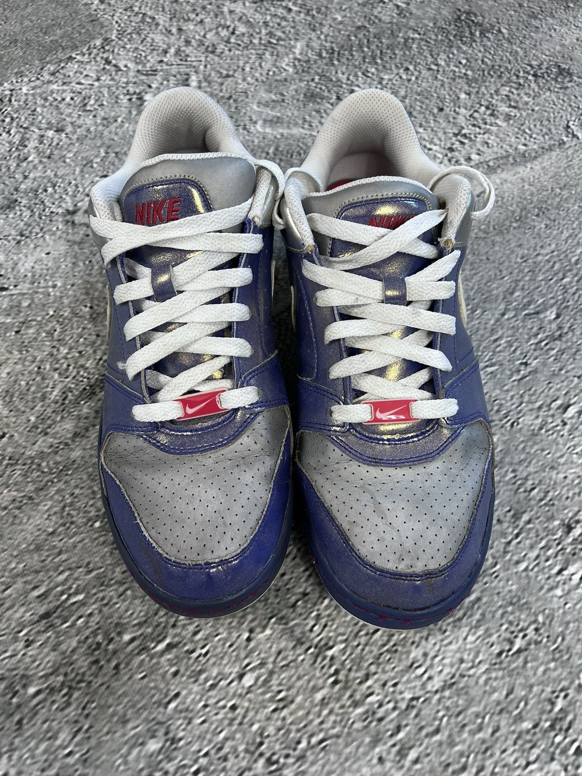 Nike × Vintage Vintage Nike Air Force 1 Low Sneakers Metallic Purple Dunk Size US 9.5 / IT 39.5 - 2 Thumbnail
