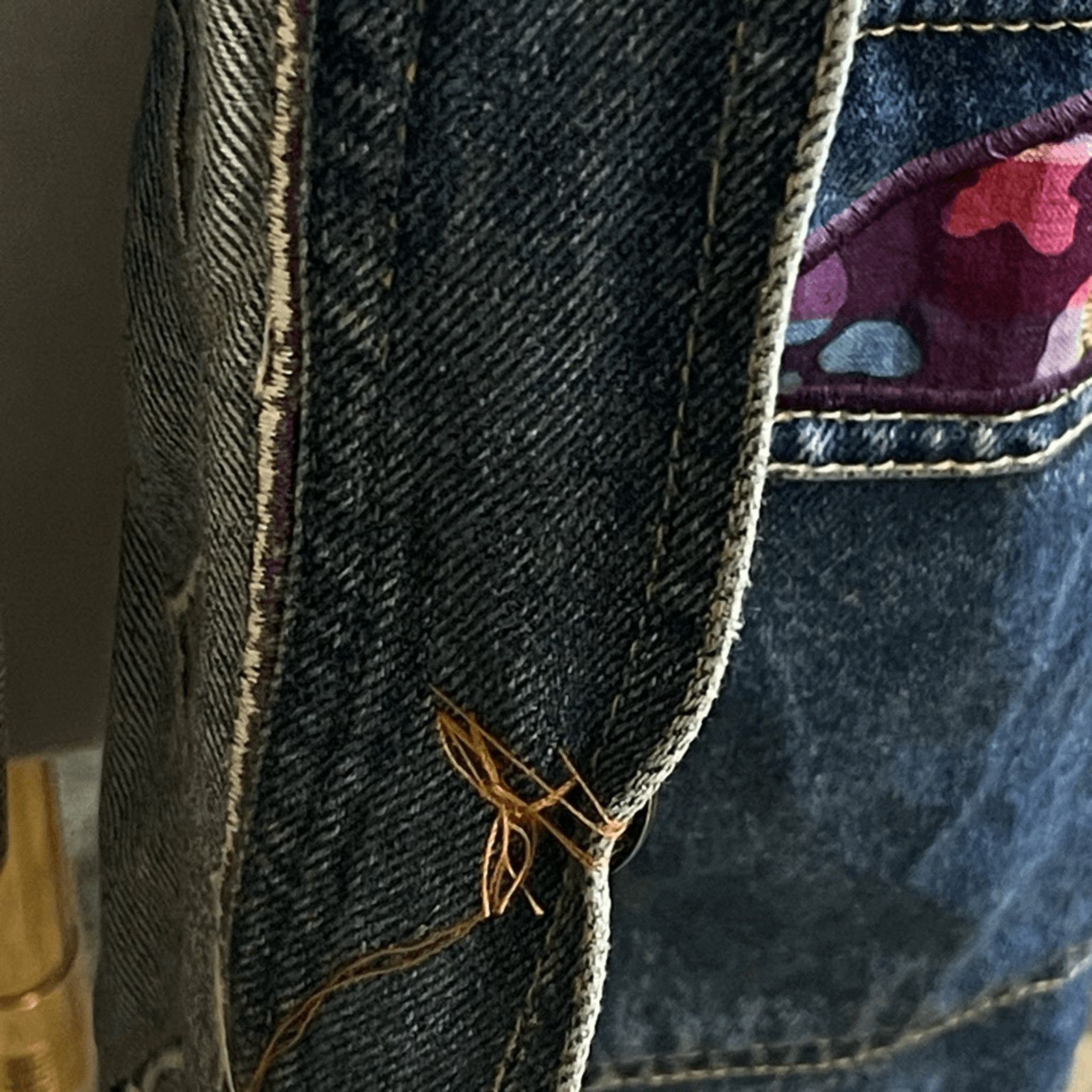 Vintage VTG Patchwork Jacket | Carole Little Denim | 90s Artsy Layer Size XL / US 12-14 / IT 48-50 - 3 Thumbnail