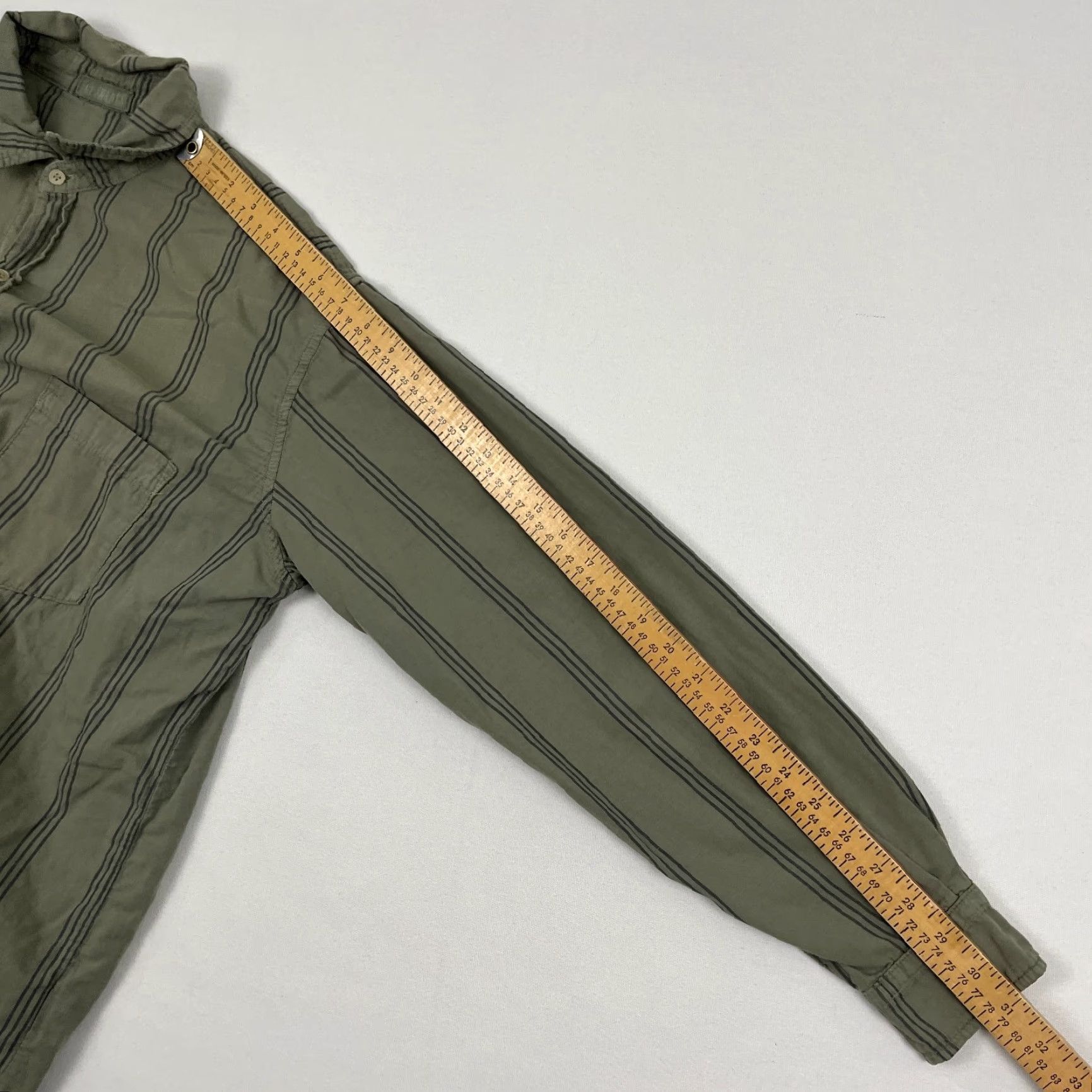 Vintage CP Shades Shirt Adult L Green Striped Button-Up Office Casual Shirt, CP Shades, Button, Striped, Green, L, Adult, Regular, Men, 1225 Size US L / EU 52-54 / 3 - 7 Thumbnail