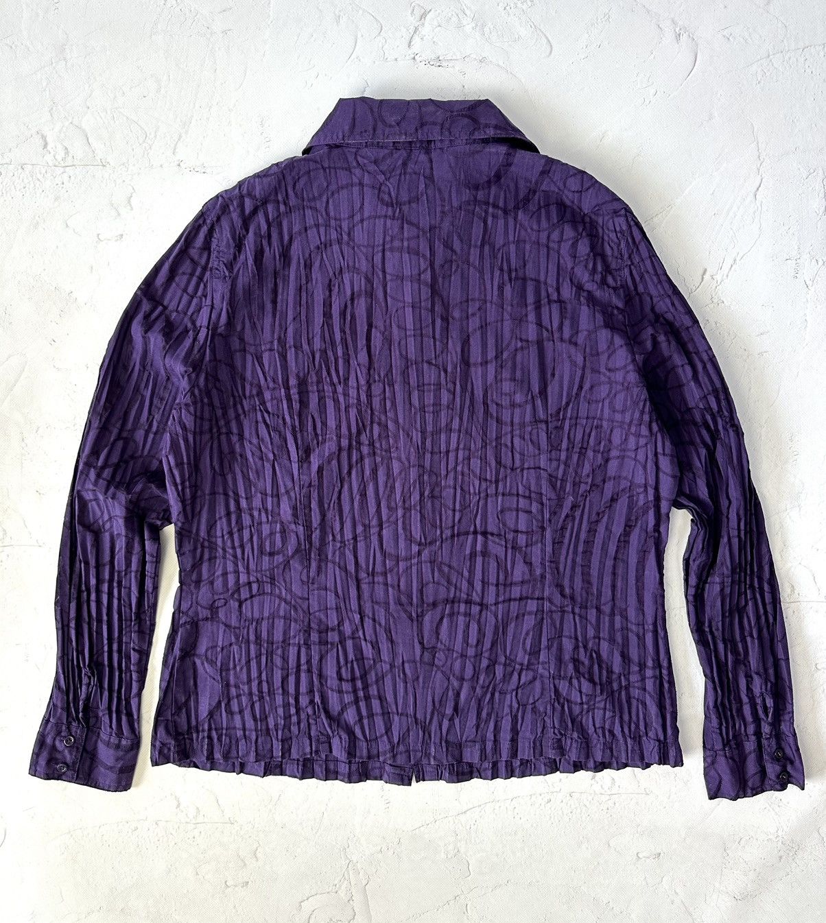 Vintage Vintage Issey Miyake Style Pleated Shirt Size L / US 10 / IT 46 - 5 Thumbnail