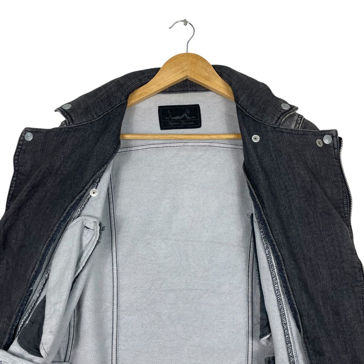 Hysteric Glamour × Japanese Brand 💥HYSTERIC GLAMOUR DENIM PERFECTO JACKET Size US S / EU 44-46 / 1 - 12 Thumbnail