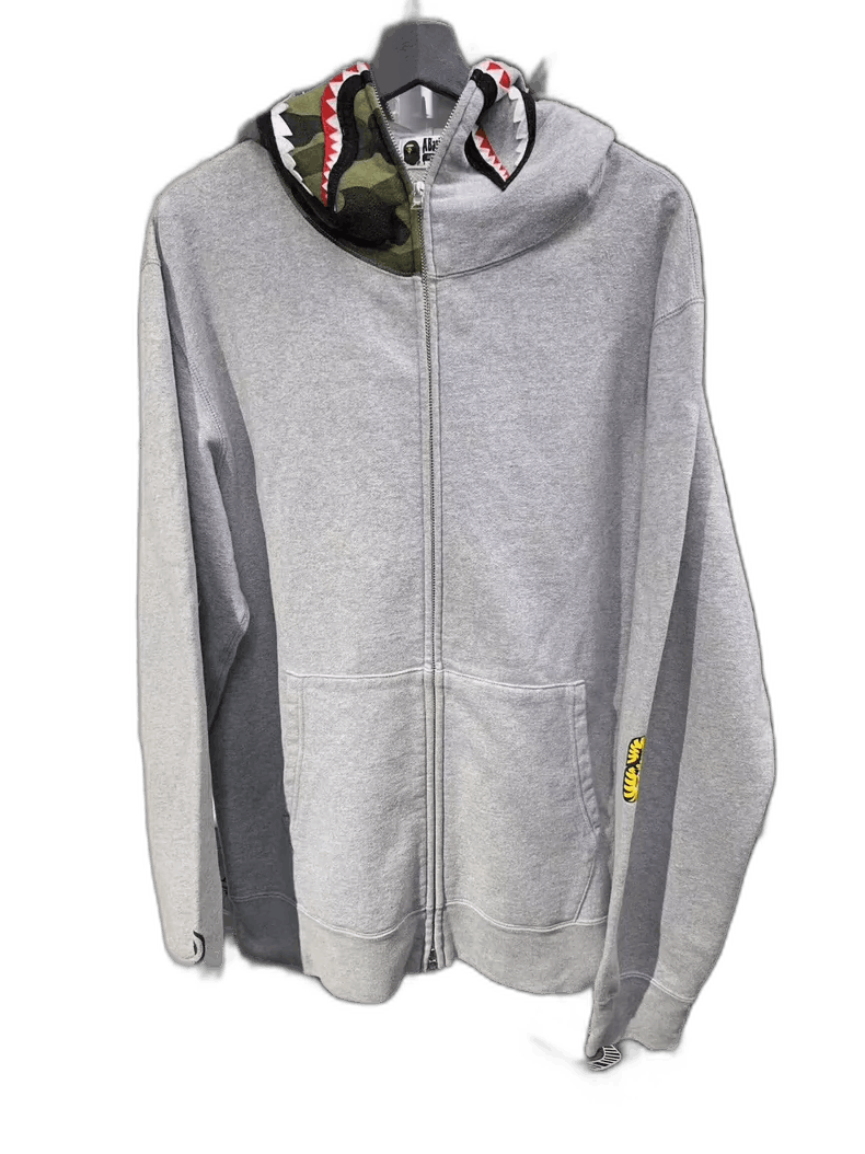Bape Gray Hoodie with Camouflage Lining Size US XXL / EU 58 / 5 - 1 Thumbnail