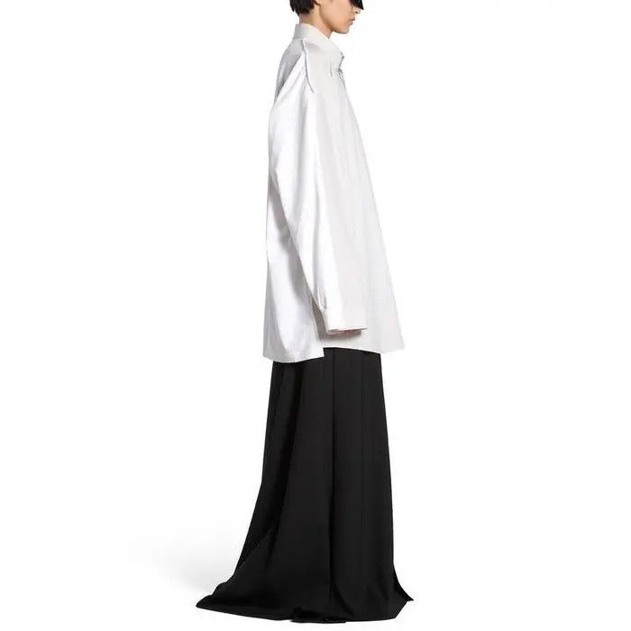 Balenciaga o1w1db11225 3B Sports Icon Hybrid Shirt Oversized in White Size M / US 6-8 / IT 42-44 - 5 Thumbnail