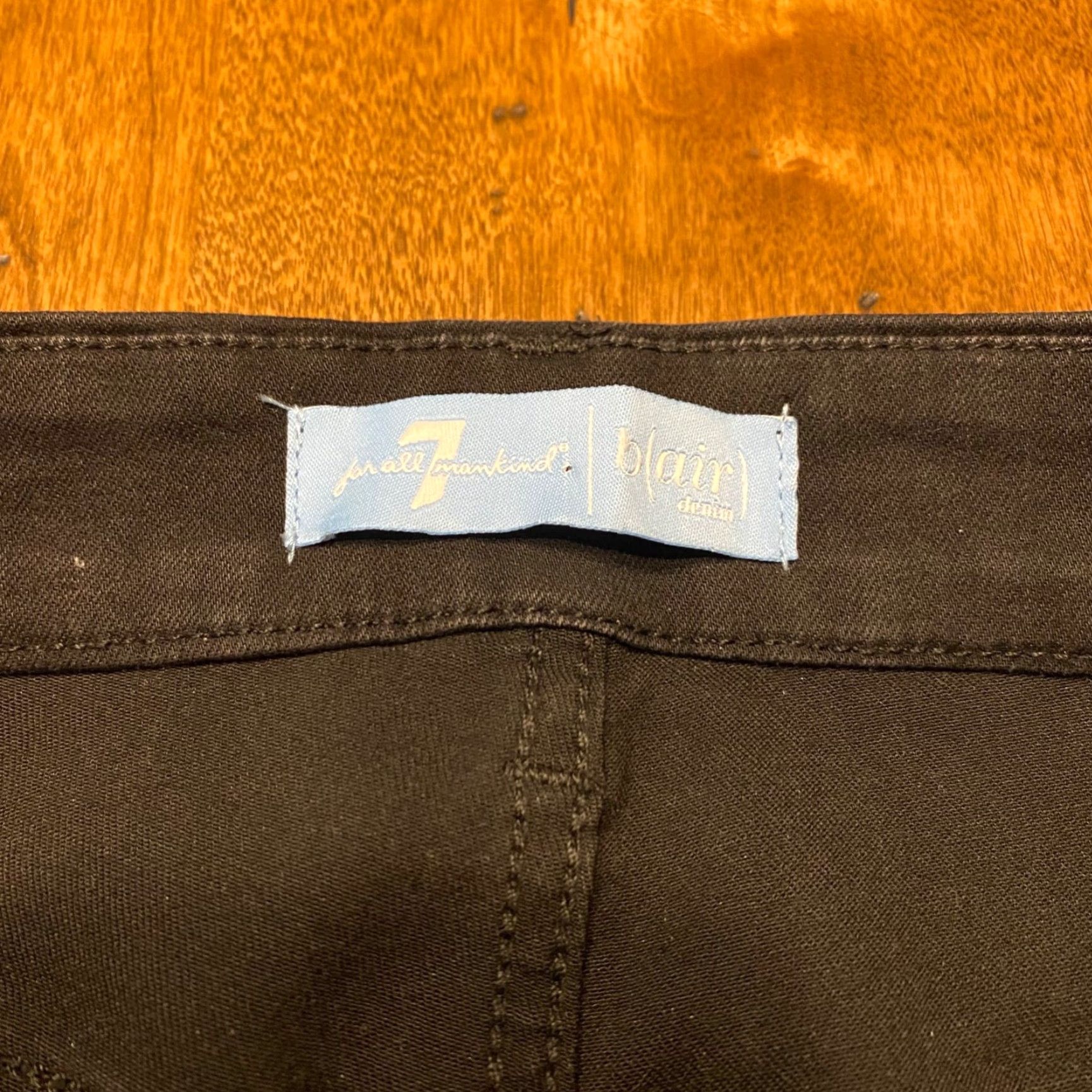 7 For All Mankind 7 For All Mankind Jeans Womens 28 Black 26" Inseam Glossy Size 28" / US 6 / IT 42 - 4 Thumbnail