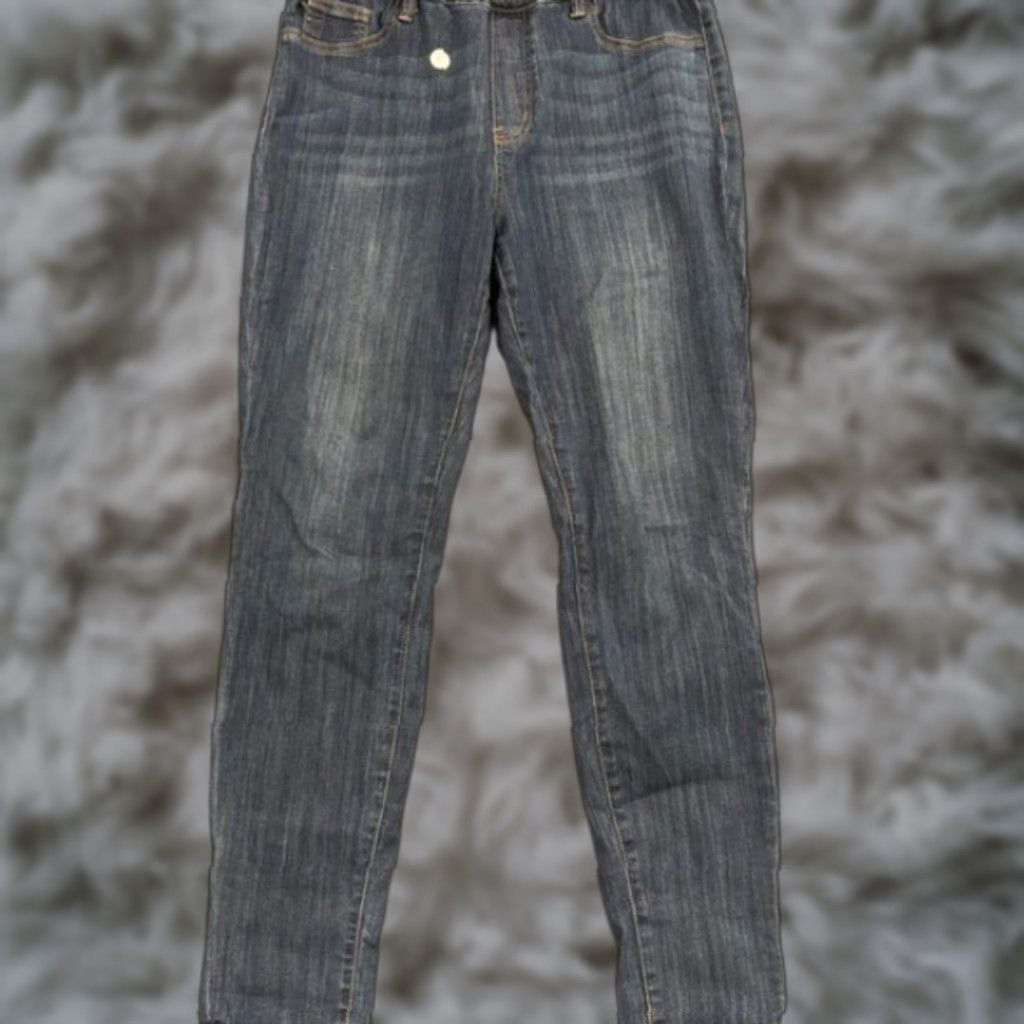 Vintage Judy Blue Jeans Los Angeles Women Blue Denim Slim Fit Size 30 11/30 Dark Wash Skinny Pants Size 30" / US 8 / IT 44 - 1 Thumbnail
