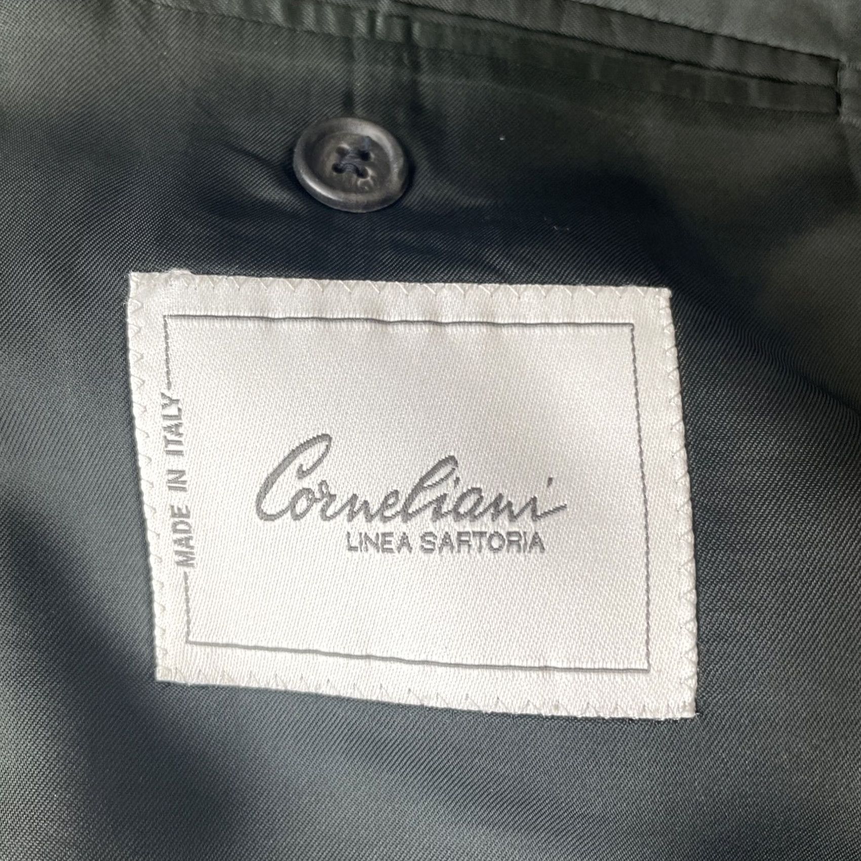 Corneliani Corneliani Blazer Mens 42R Gray Pinstripe Wool Merino Sport Jacket, Notch Lapel, Single-Breasted, Four-Button Sleeve, Classic Office Size 42R - 3 Thumbnail