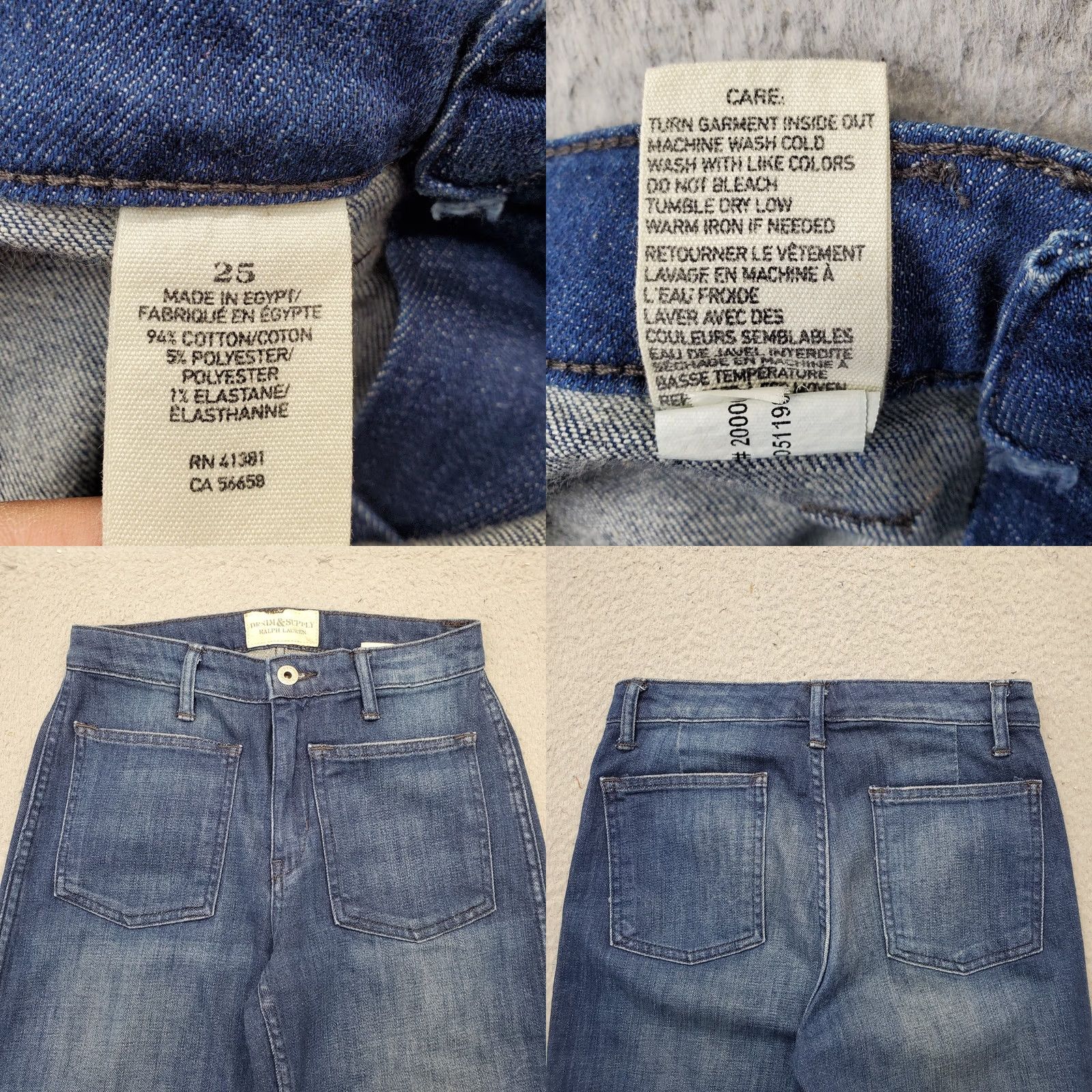 Vintage Denim & Supply Ralph Lauren Jeans Womens 25 Blue 5-Pocket Design Flare Denim Jeans Vintage: No? Size 42" / US 20 - 8 Thumbnail