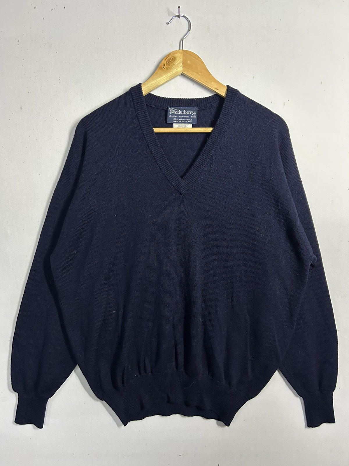 Burberry × Vintage Vintage Burberrys merino wool knitwear Size US L / EU 52-54 / 3 - 3 Thumbnail