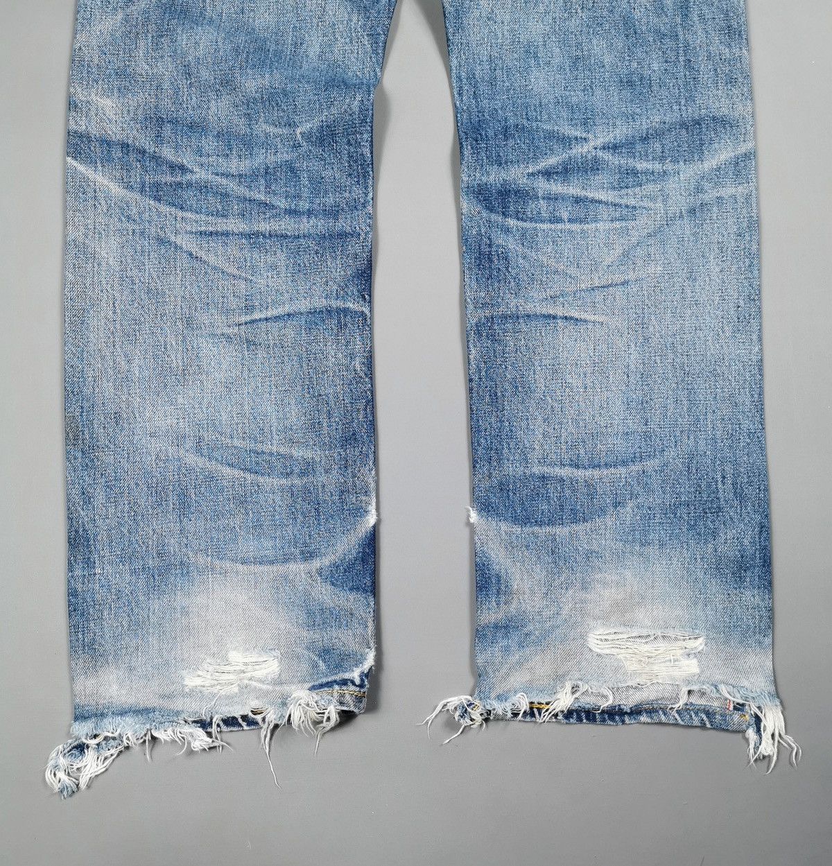 Edwin Thrashed Vintage Edwin Selvedge J505ZX Distressed Jeans Size US 27 - 10 Thumbnail