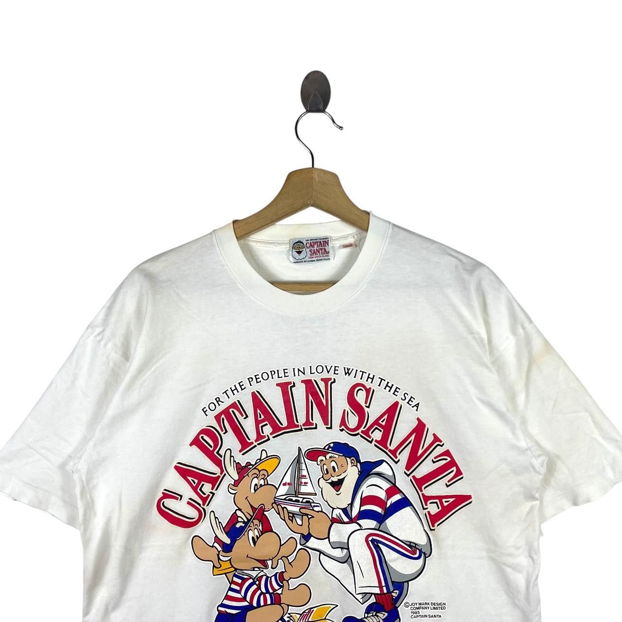 Vintage Vintage 90’ CAPTAIN SANTA ISLAND Yacht Cartoon Tee Shirt Size L / US 10 / IT 46 - 2 Thumbnail