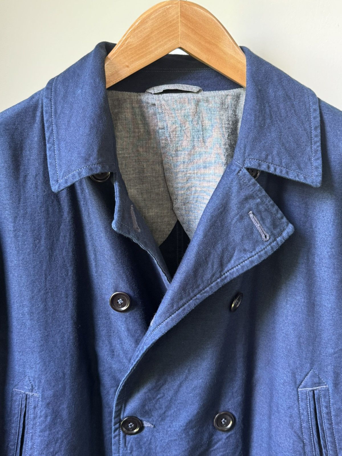45rpm Indigo Dyed Double Breasted Coat Size US L / EU 52-54 / 3 - 3 Thumbnail