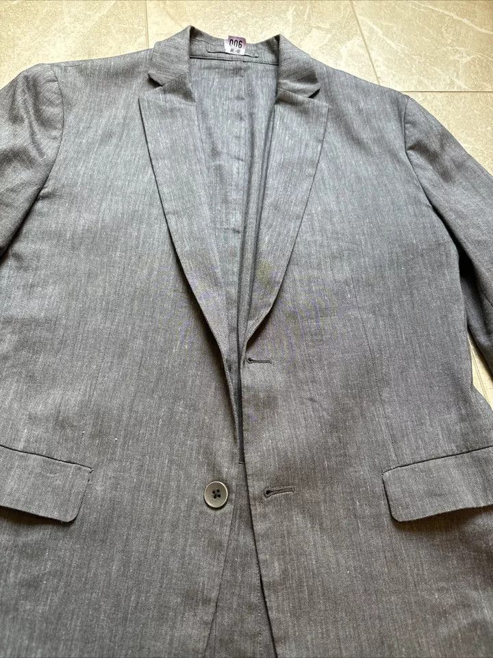 Theory Cotton/Linen blend sport jacket in grey size 40 Retail $595 Size 40R - 2 Thumbnail